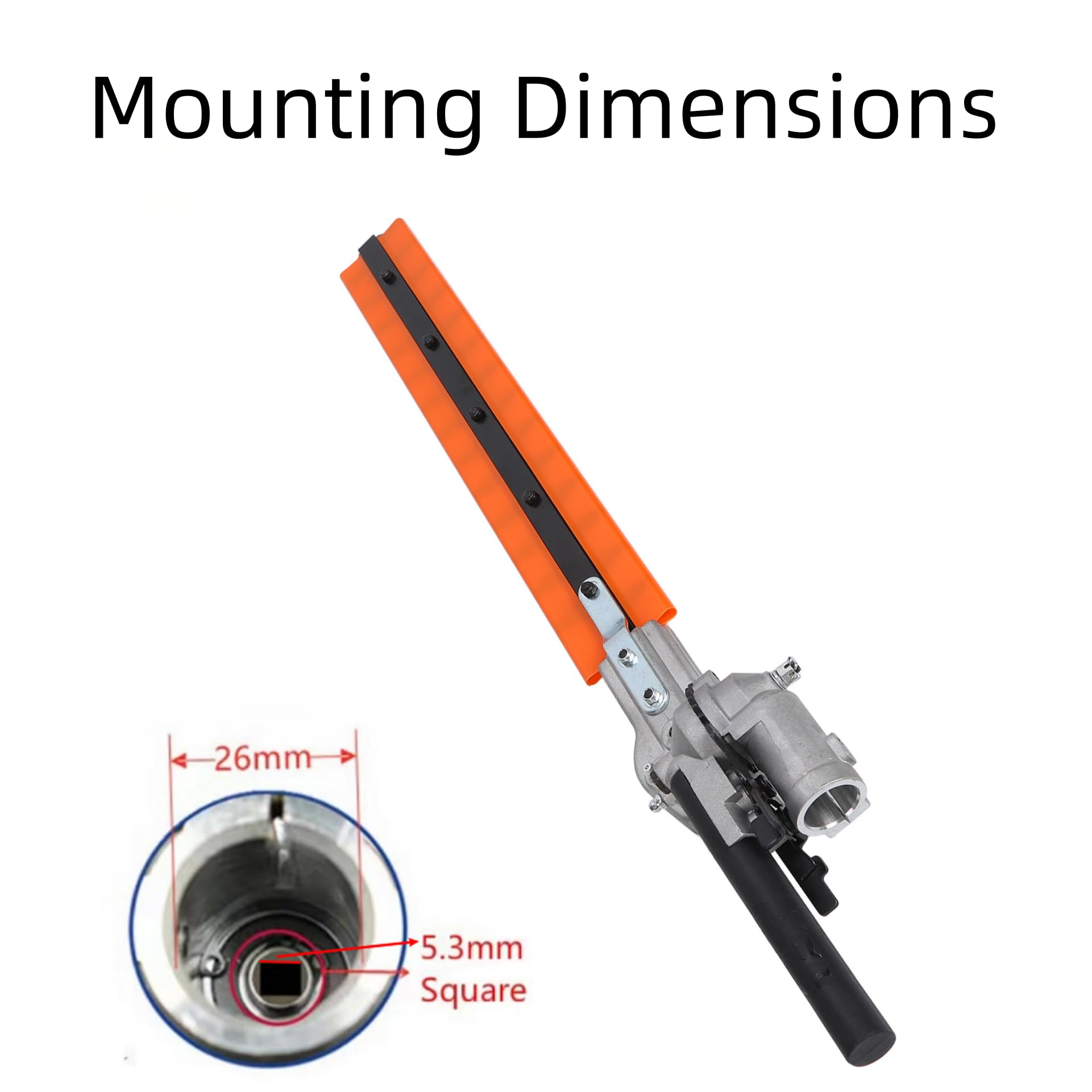 26mm Hedge Trimmer Attachment Replacement Parts for Brush Cutters - Compatible with Garden Trimmers & Landscaping Tools | Perfect for Lawn Care, Hedge Trimming & Yard Maintenance