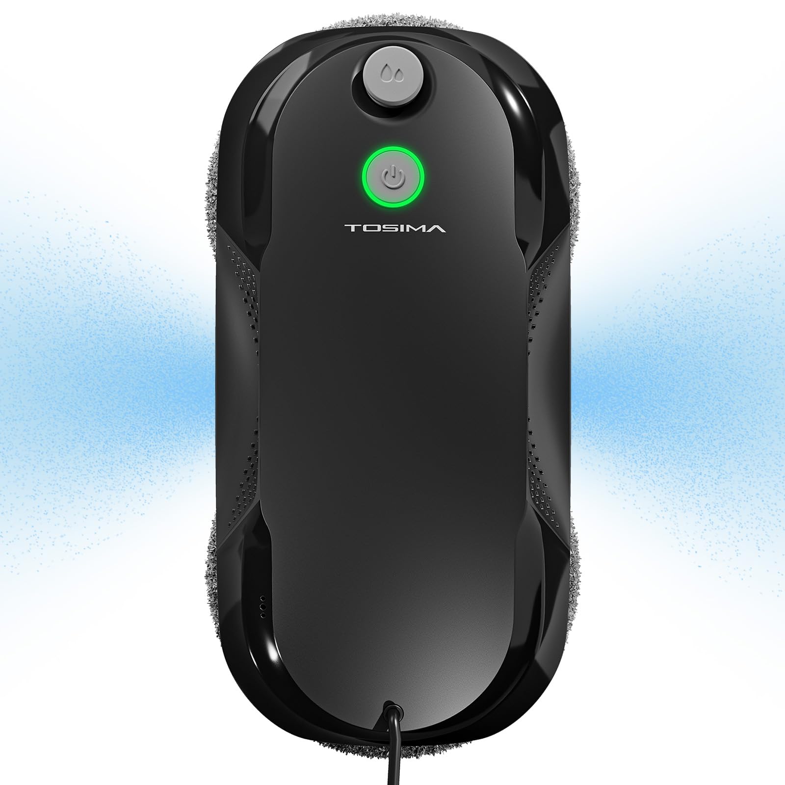Tosima W5 Smart Window Cleaning Robot - Auto-Spray, Triple Safety System, Smart Navigation, Remote Control for Glass & Smooth Surfaces | Includes 8 Cleaning Pads (Black) | Perfect for High-Rise Windows, Skylights & Hard-to-Reach Glass Surfaces