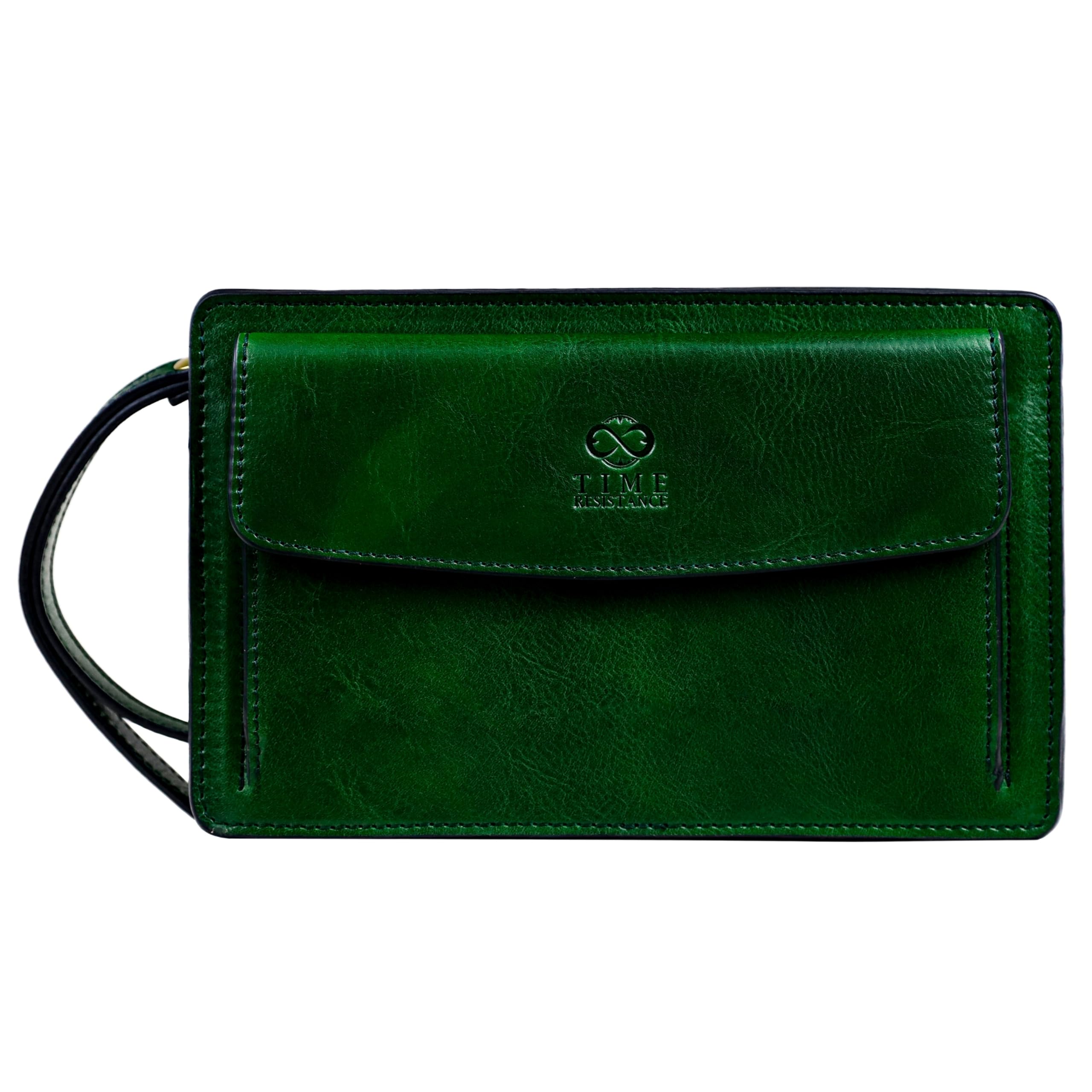 Premium Italian Leather Men's Clutch Bag - RFID Blocking Wristlet Organizer with Gift Box | Slim Business Briefcase for Travel, Office & Formal Events