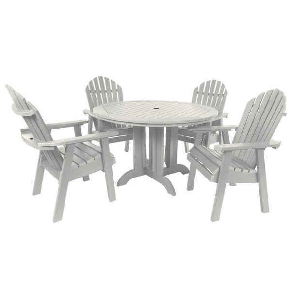 Sequoia Professional 5-Piece Commercial Grade Muskoka Adirondack Dining Set with 48-Inch Table – Perfect for Outdoor Patio, Garden, and Backyard Entertaining