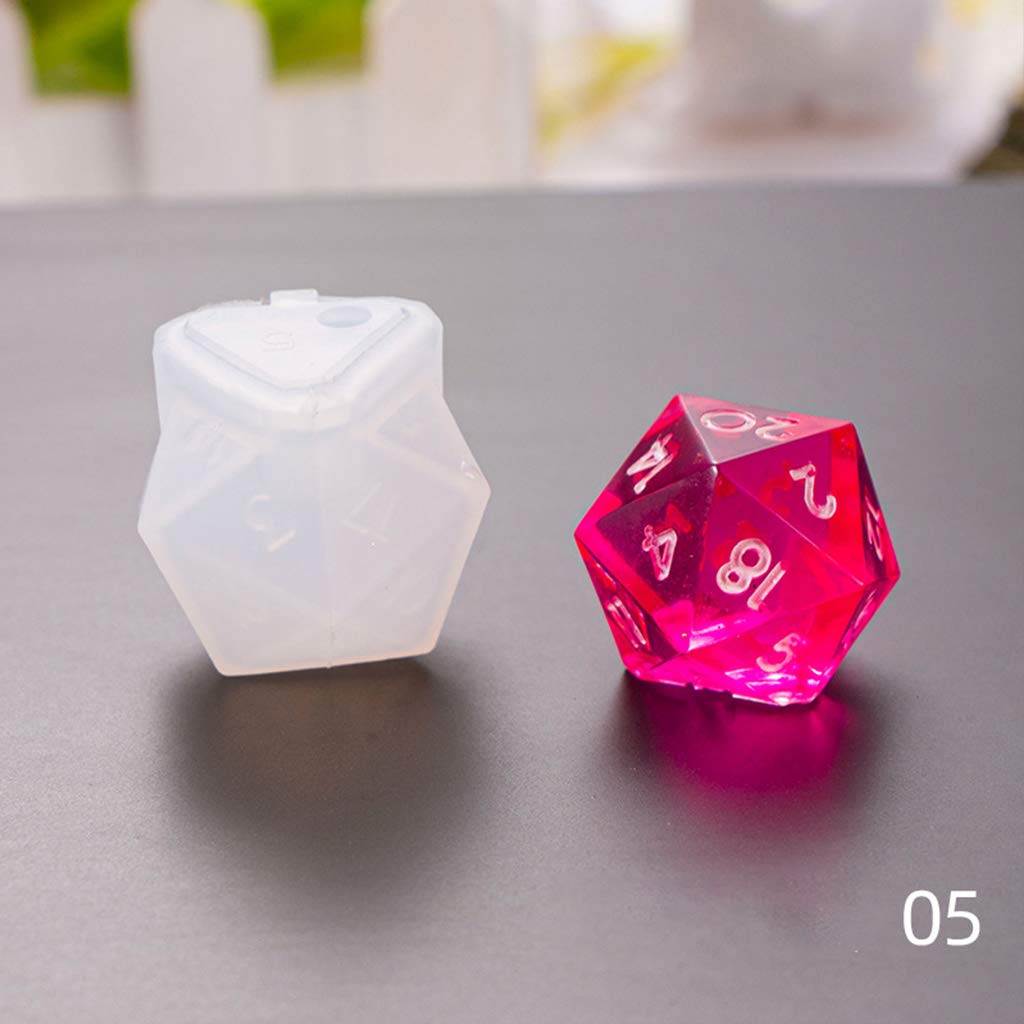 Premium Silicone Dice Molds for Resin Casting - 3D Fillet Shape Epoxy Resin Dice Molds Set with Multi-Spec Options - Perfect for DIY Tabletop Games, D&D, RPG and Board Game Accessories