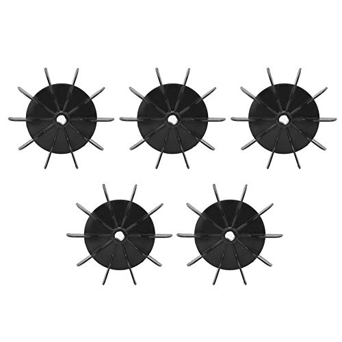 5 Pcs High-Quality Engineering Plastic Impeller Fan Blades - Durable Air Compressor Replacement Parts for Industrial & Home Use | Perfect for HVAC Systems, Workshop Tools & DIY Projects