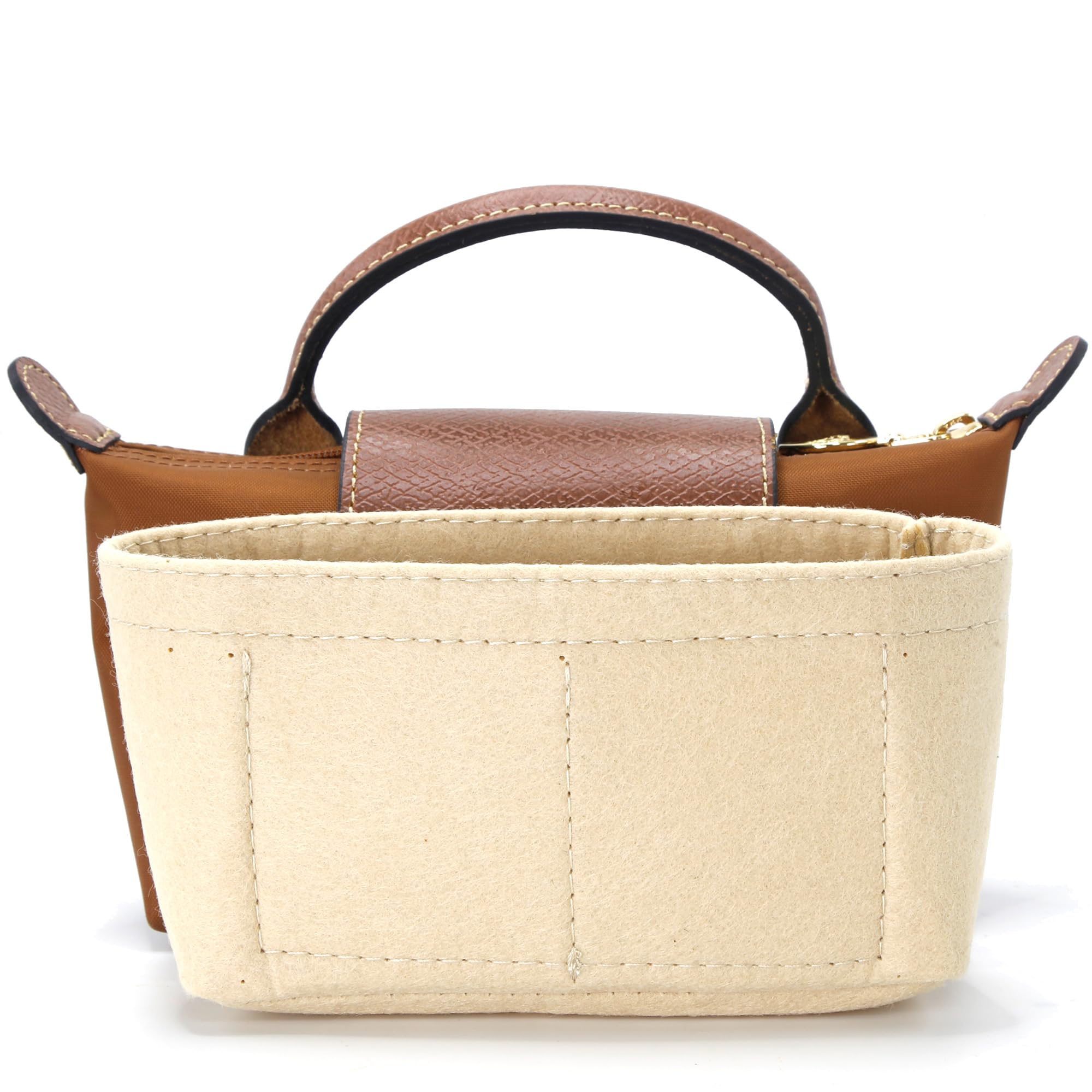 Women's Bag Organizer Insert for Backpack & Tote - Large Inner Storage Pouch (Beige) | Perfect for Travel, Work & Daily Essentials Organization