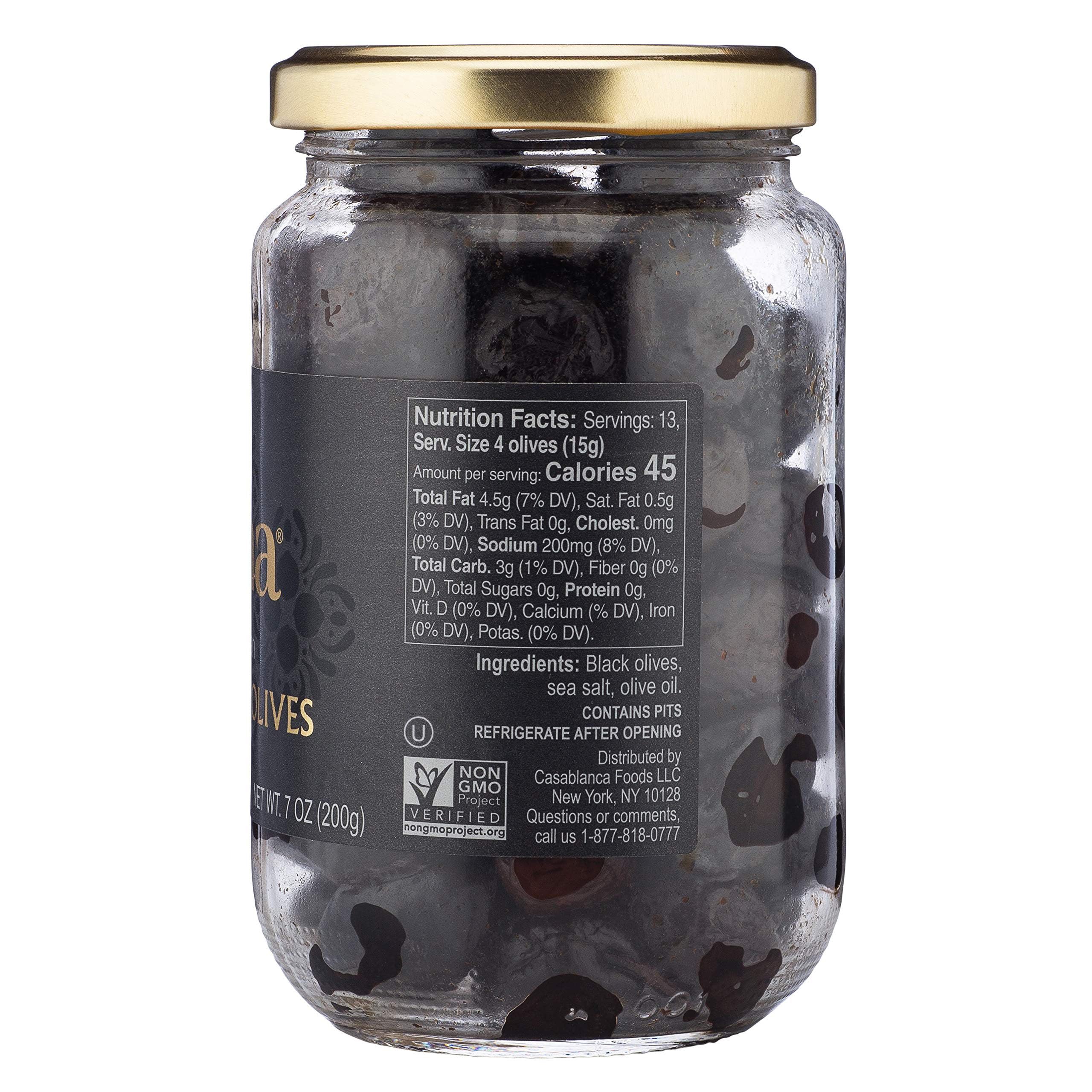 Premium Moroccan Dry Cured Black Olives - 7 oz | Handpicked, Naturally Cured & Non-GMO | Gluten Free, Low Carb, Vegan & Keto Friendly Snack | Perfect for Charcuterie Boards, Salads & Mediterranean Cooking