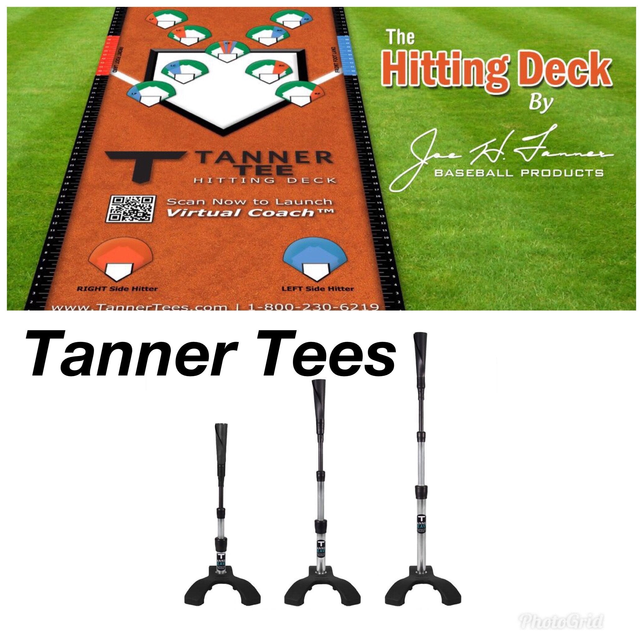 Tanner Heavy Tee & Tanner Hitting Deck Bundle - Baseball Training Equipment for Youth & Adults - Perfect for Batting Practice, Softball Drills & Backyard Training