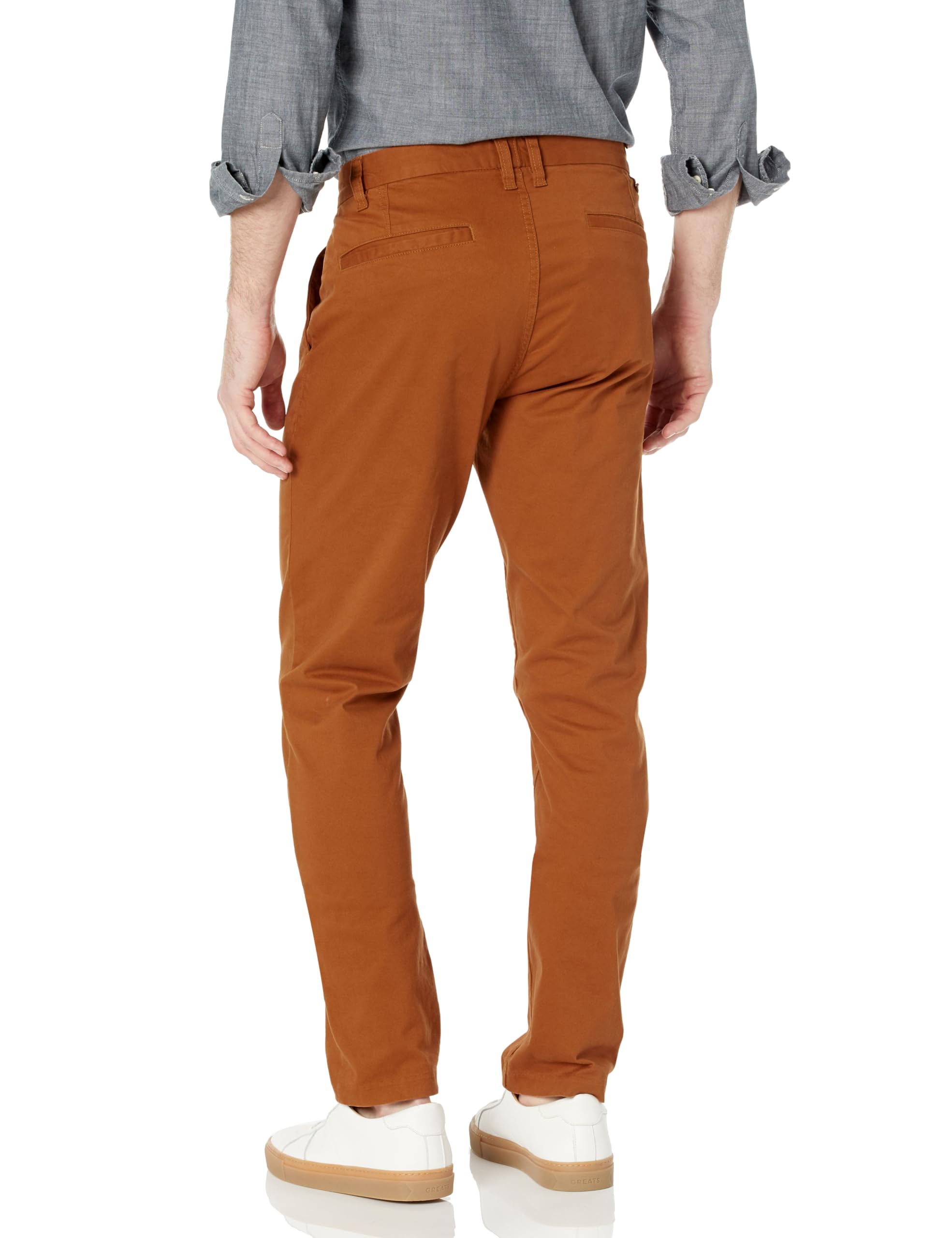 Amazon Aware Men's Slim Fit Cotton Chino Pants - Comfortable Stretch Dress Pants for Office, Business Casual & Travel