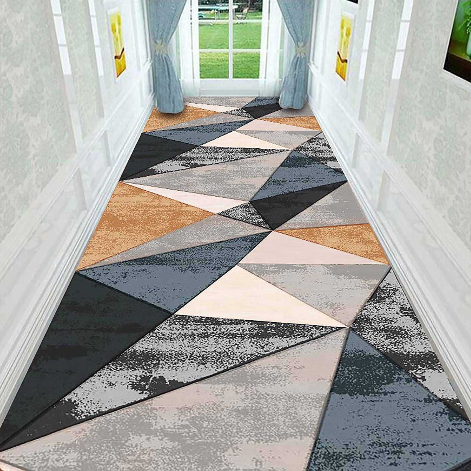 Non-Slip Runner Rug for Hallway, Living Room, Bedroom - Washable Custom Size Entryway Carpet | Perfect for High-Traffic Areas, Bathroom Mats & Home Decor