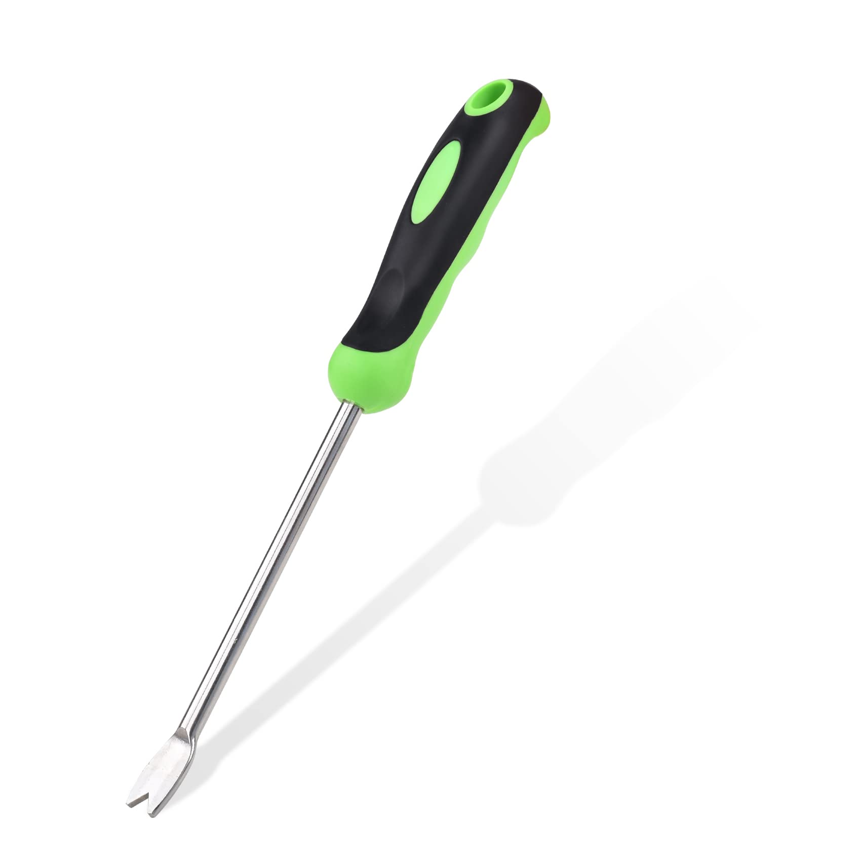 Stainless Steel Dandelion & Weed Puller Tool with Ergonomic Rubber Handle - Heavy Duty Garden Weeder for Lawn Care, Yard Maintenance & Organic Gardening