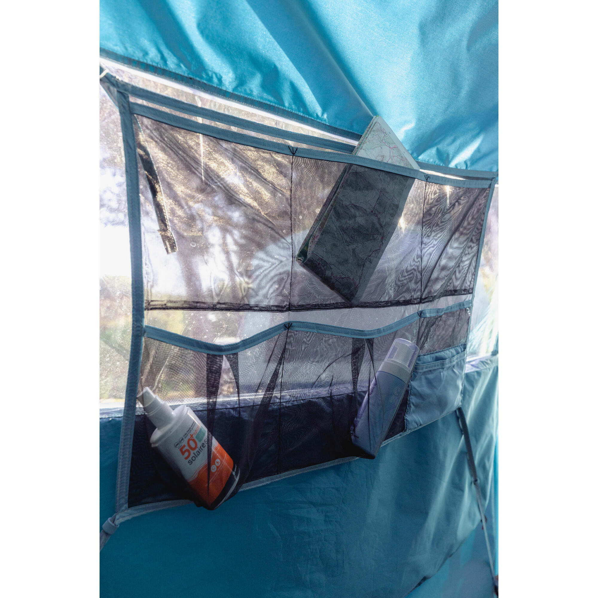 Quechua Universal Tent 6-Pocket Organizer - Camping Gear Storage for Tents, RVs & Outdoor Adventures - Perfect for Hiking, Backpacking & Family Camping Trips
