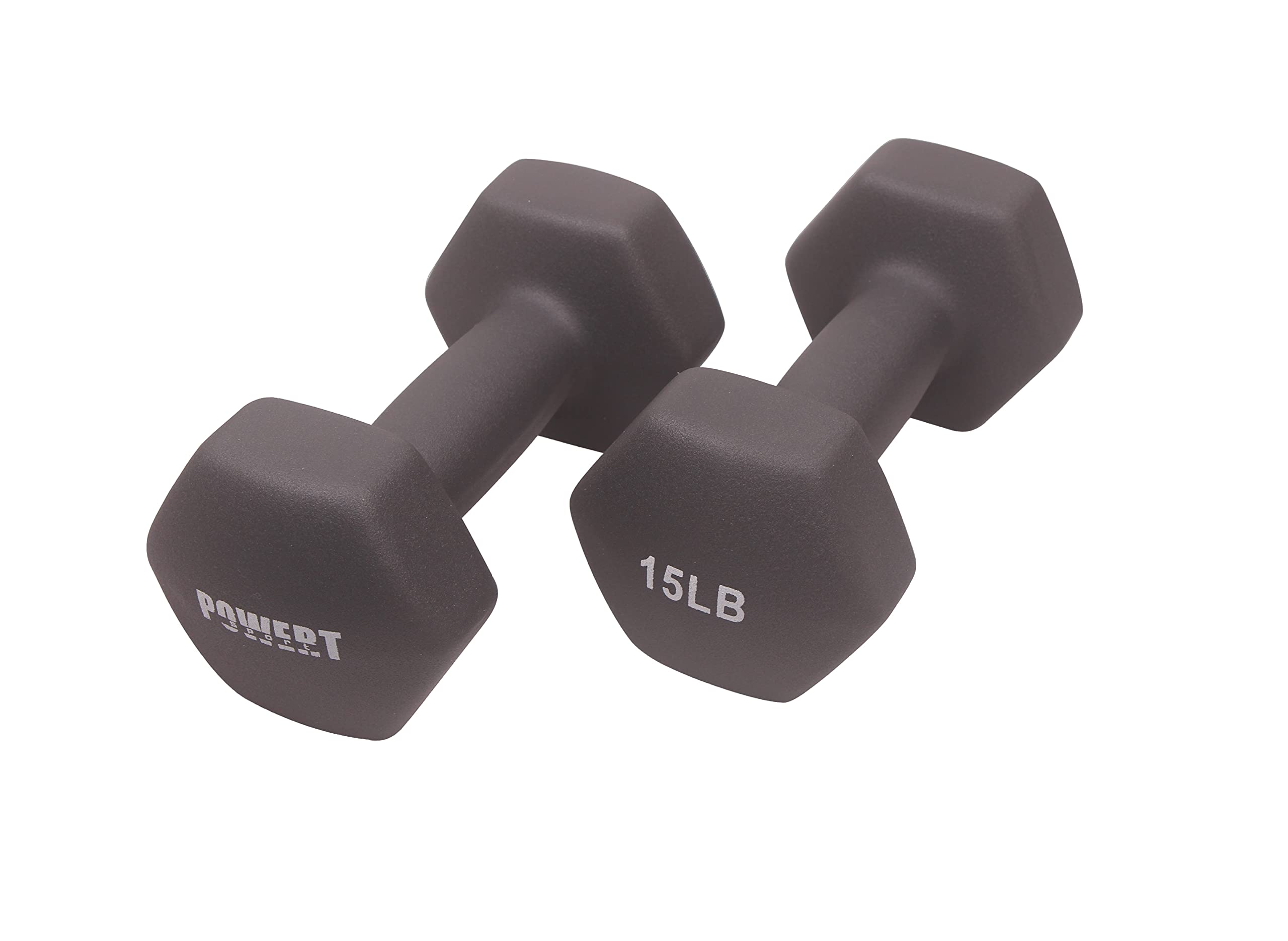 POWERT HEX Neoprene Dumbbell Set - Colorful Coated Hand Weights for Home Gym, Strength Training & Fitness Workouts | Perfect for Women & Men | Pair of Dumbbells for Toning & Muscle Building