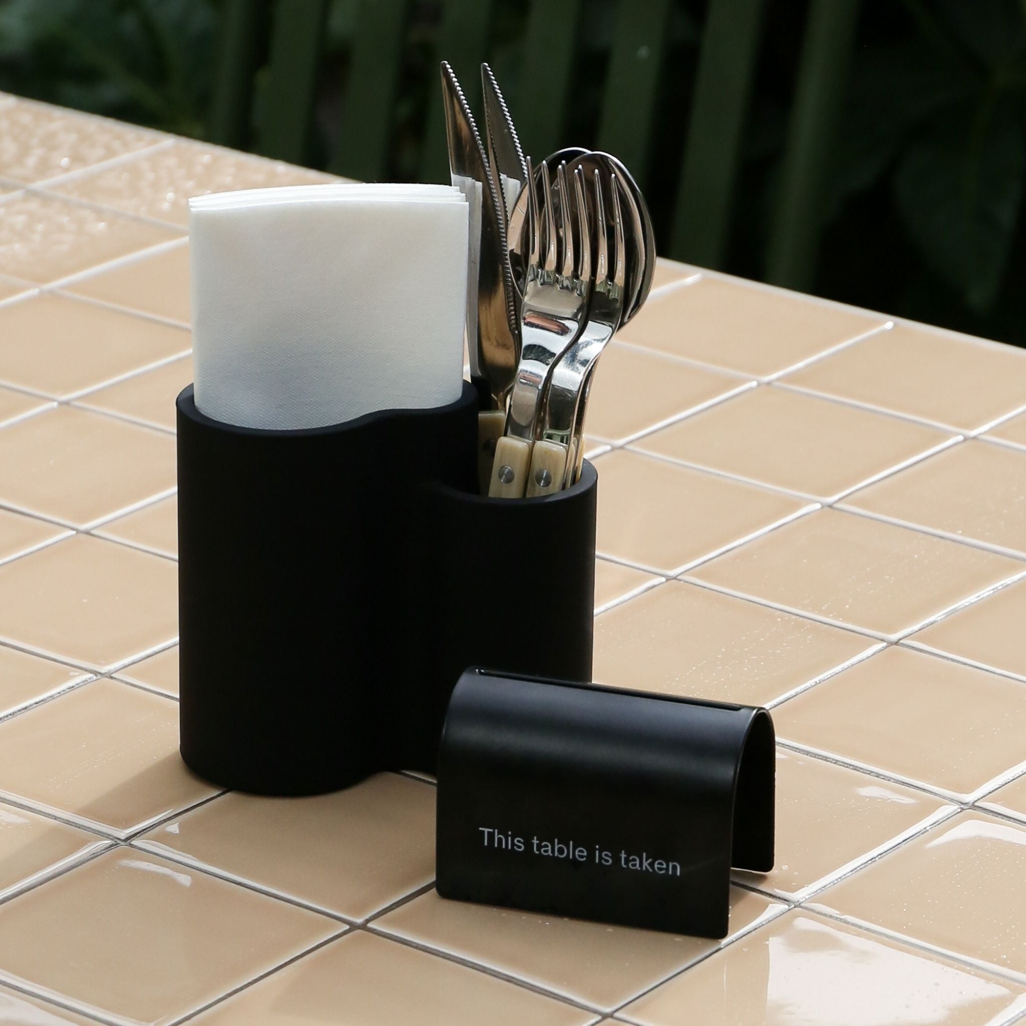 DESIGNSTUFF Reserved Table Signage - Set of 4 Black Acrylic Restaurant Signs for Weddings, Events & VIP Seating - Durable Table Markers for Banquets, Conferences & Special Occasions