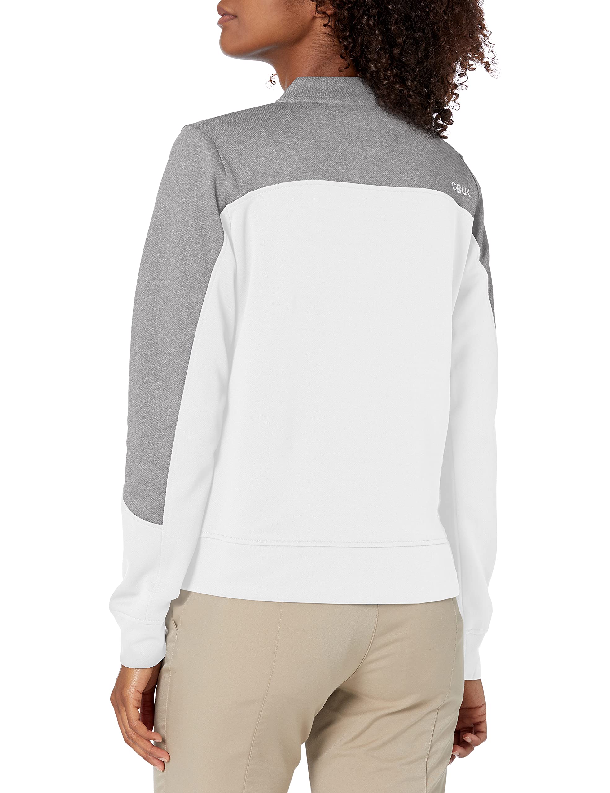 Women's Colorblock Fleece Full Zip Bomber Jacket - Soft Heathered Pullover for Casual Wear, Outdoor Activities & Fall Fashion