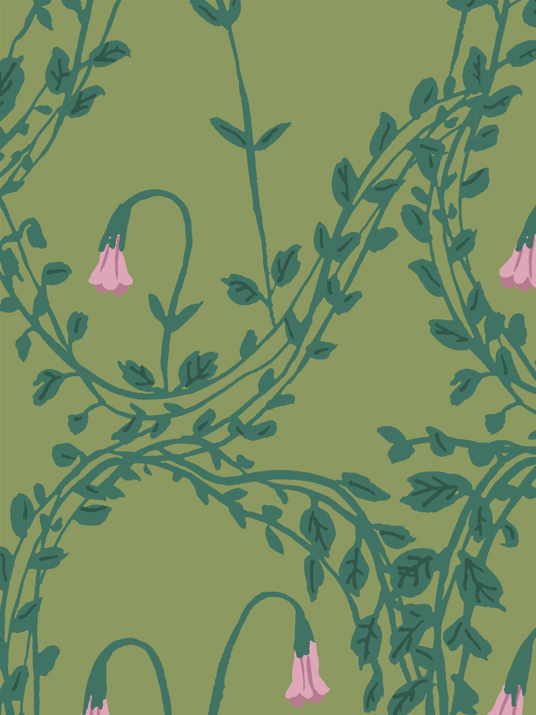 Linnea Wallpaper by Sarah Jessica Parker – Elegant Moss Design for Modern Home Decor | Perfect for Living Rooms, Bedrooms & Offices