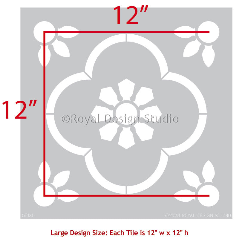 San Miguel Floral Tile - Handcrafted Mexican Ceramic Tiles for Kitchen Backsplash, Bathroom Wall Decor, and Outdoor Patio Design