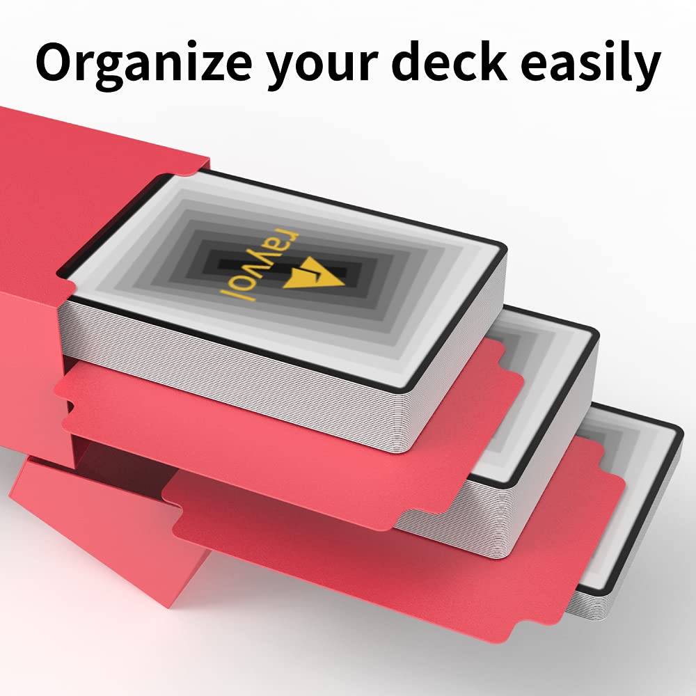 Rayvol 5-Piece TCG Card Deck Box Set with 2 Dividers per Box - Durable Storage for Magic, Pokémon & Yu-Gi-Oh Cards (Blue, Red, Green, Black, White) - Perfect for Gaming Tournaments & Card Collectors