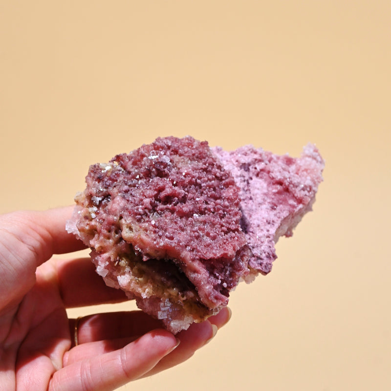 Natural Pink Halite Crystal - 4 Inch Raw Salt Rock Specimen for Home Decor, Meditation & Healing Stone Collection