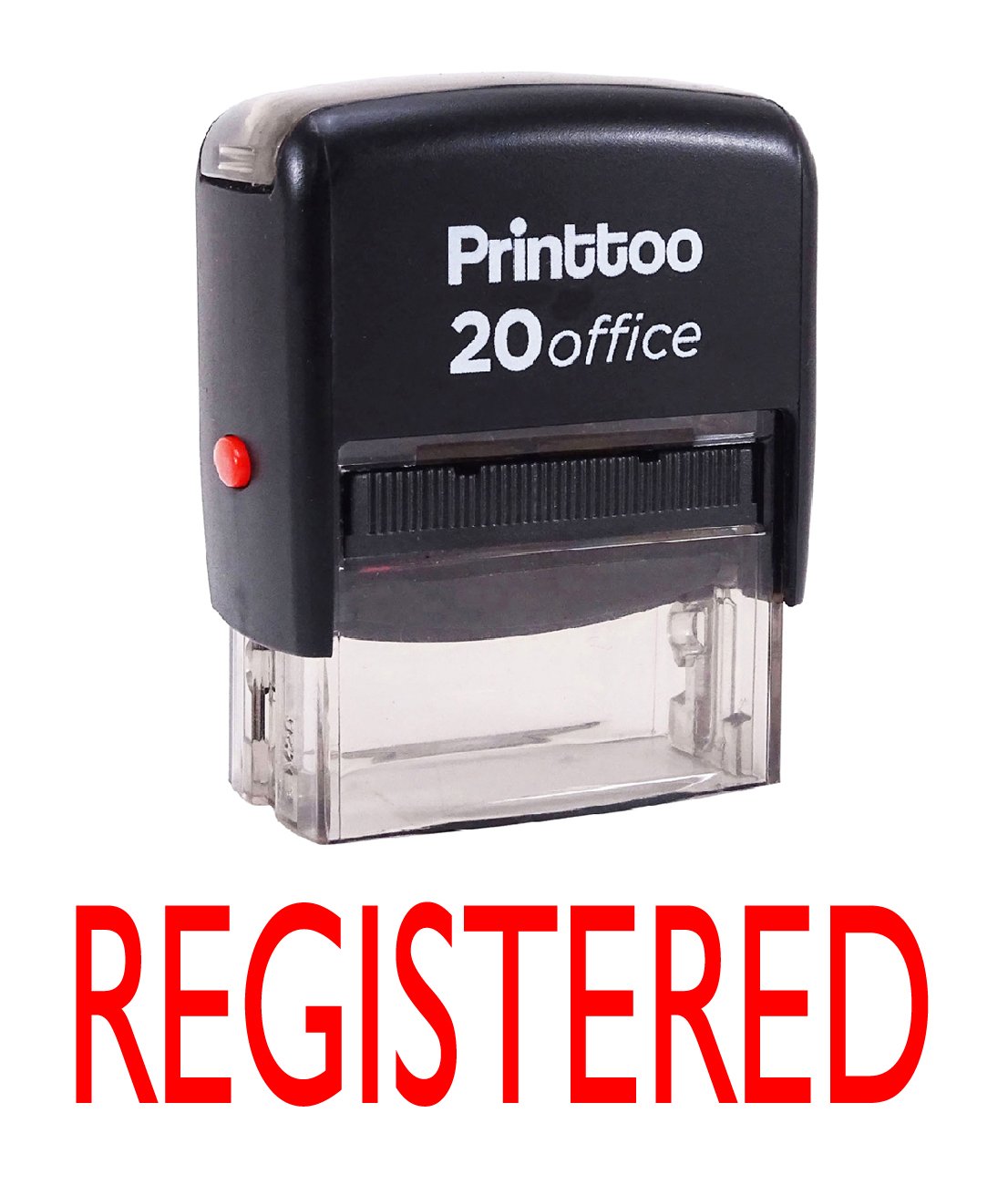 Custom Self-Inking Rubber Stamp for Office & Business - Personalized Registered Stamp with Red Ink | Perfect for Documents, Mail, Certificates & Paperwork