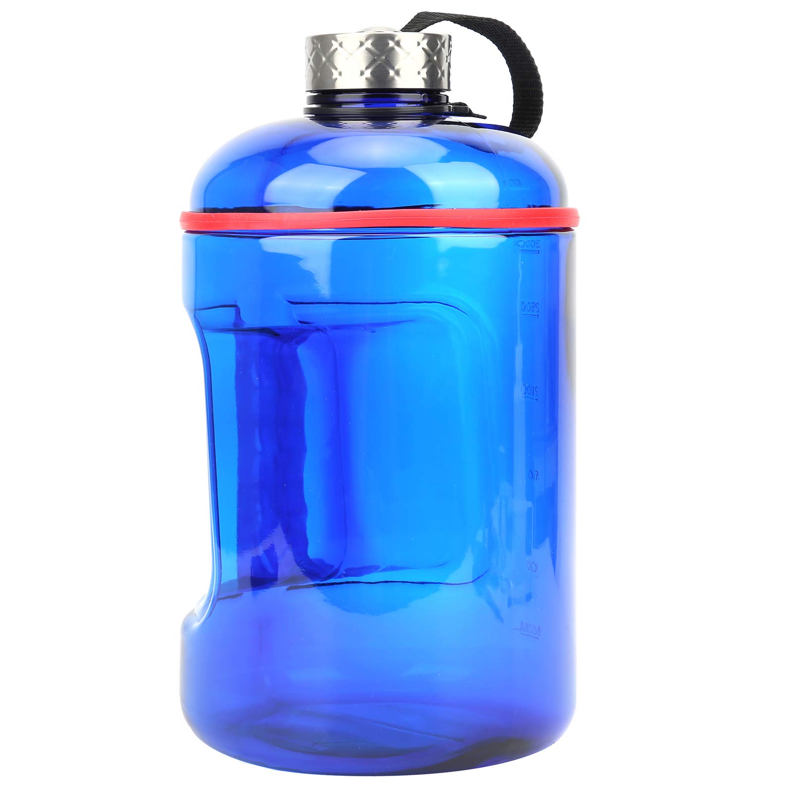 Teamsky 3.78L (1 Gallon) Large Capacity Stainless Steel Water Bottle with PETG Handle - Leakproof, BPA-Free, Portable Sports Water Jug for Hiking, Camping, Gym, Workout, Picnic & Outdoor Activities - Blue