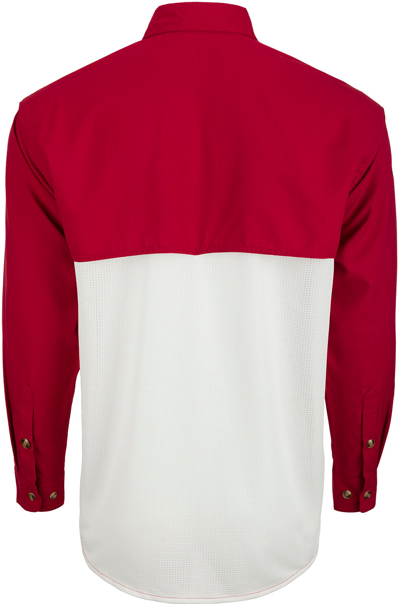 Alabama Long Sleeve Mesh Back Lightweight Shirt for Men - Breathable Performance Shirt for Outdoor Sports & Casual Wear