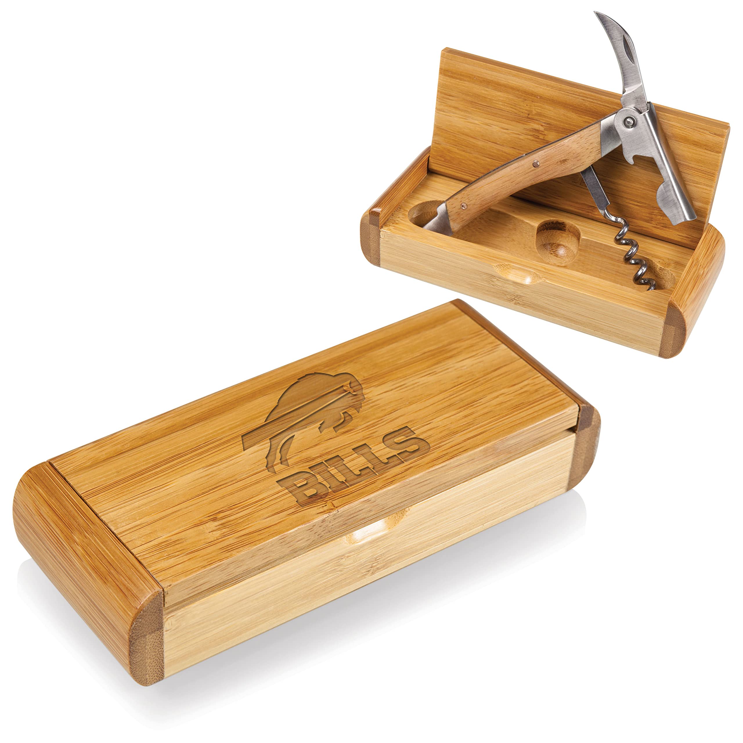NFL Miami Dolphins Engraved Bamboo Tool Set - Premium 3-Piece BBQ Grilling Utensils for Tailgating & Game Day Parties