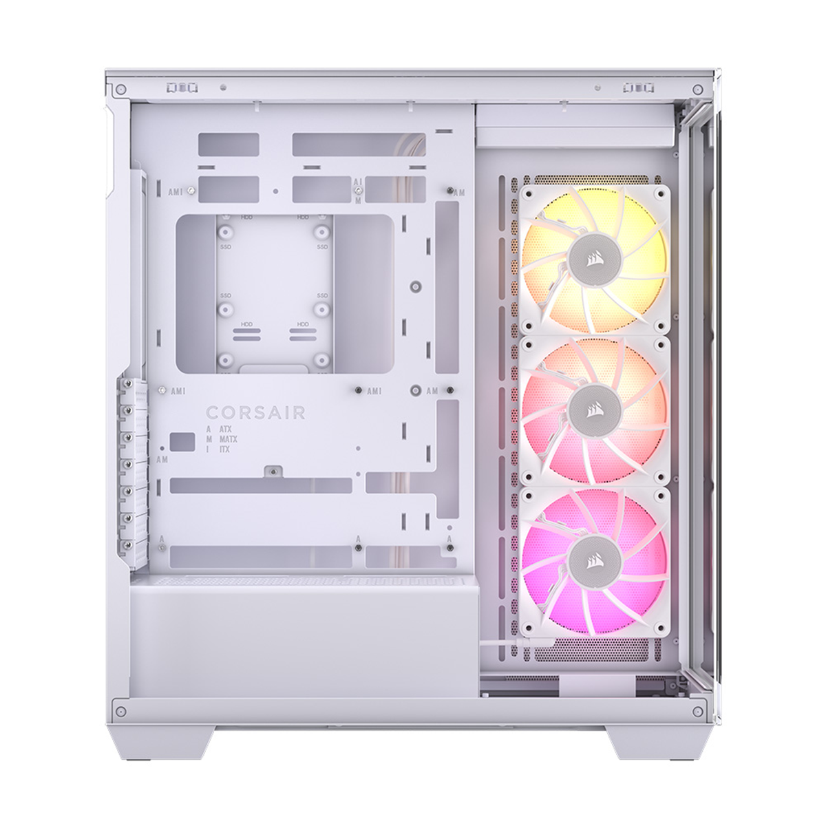 Corsair 3500X RGB iCUE Mid Tower Gaming PC Case - Tempered Glass White - High Airflow Design for Gaming & Streaming Setup