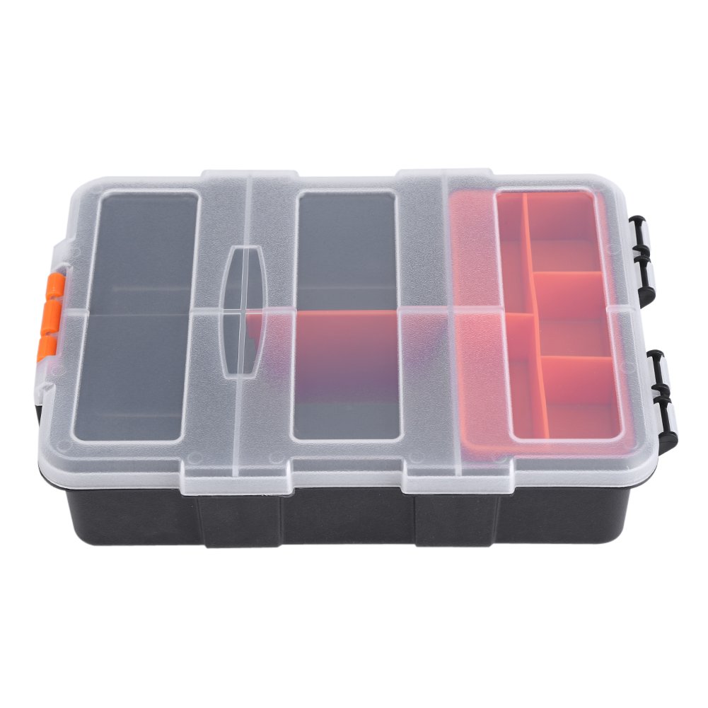 Heavy-Duty Plastic Components Storage Tool Box - Small Tools Organizer Container for DIY, Electronics, and Craft Supplies - Perfect for Workshop, Garage, and Home Organization