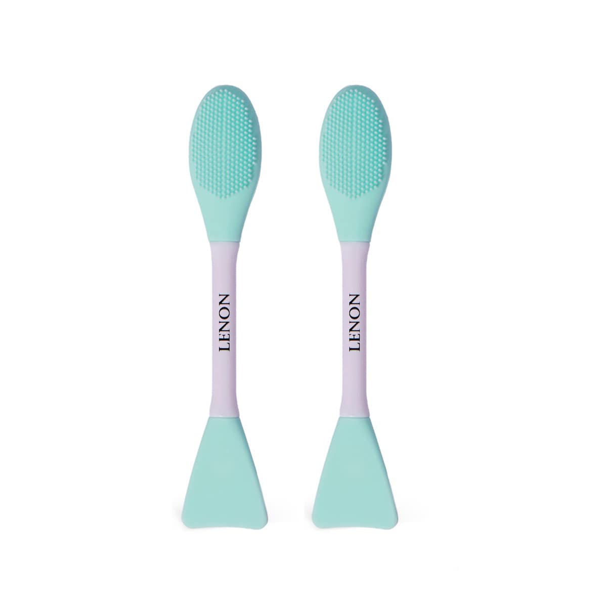 Lenon Pack Silicone Face Scrubber - 3-in-1 Facial Cleansing Brush for Pore Cleansing, Gentle Exfoliation & Blackhead Removal | Handheld Face Wash Brush (2 Pack) | Perfect for Daily Skincare Routine & Travel