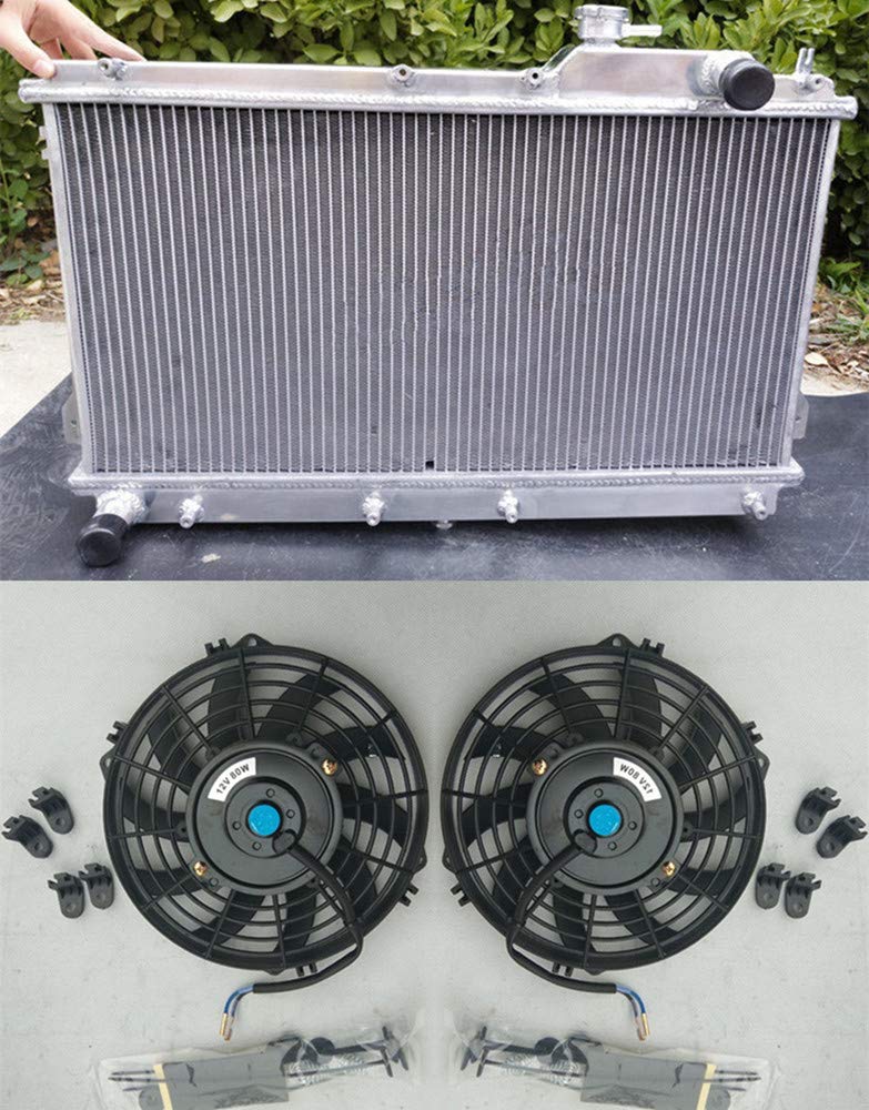 High-Performance Aluminum Radiator & Cooling Fan Kit for 1990-1997 Mazda Miata MX-5 1.6L 1.8L (NA Generation) - Perfect for Track Days, Daily Driving & Engine Cooling Upgrades