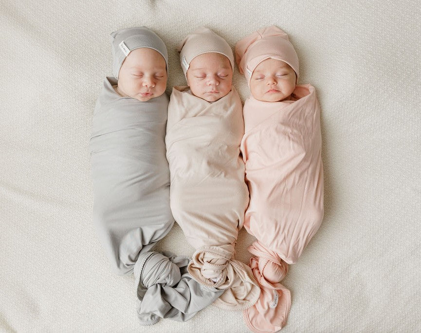Ely's & Co. Soft Modal Swaddle Blanket and Baby Beanie Hat Gift Set - Newborn Essentials for Hospital, Photo Shoots & Baby Shower Gifts