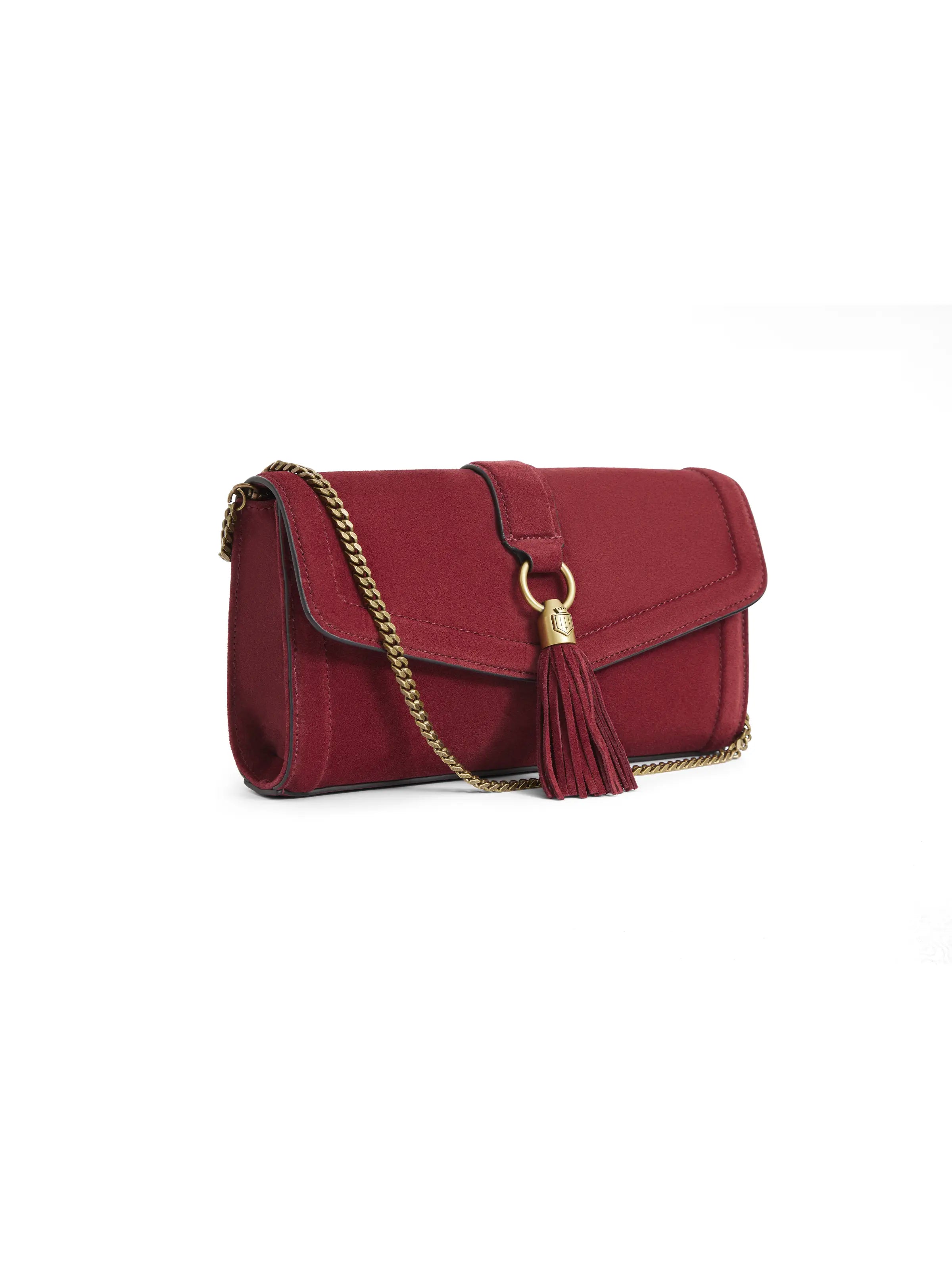Langham Clutch Ruby - Elegant Women's Evening Bag for Parties, Weddings & Special Occasions | Small Handheld Purse with Rhinestone Accents | Perfect for Date Night & Formal Events