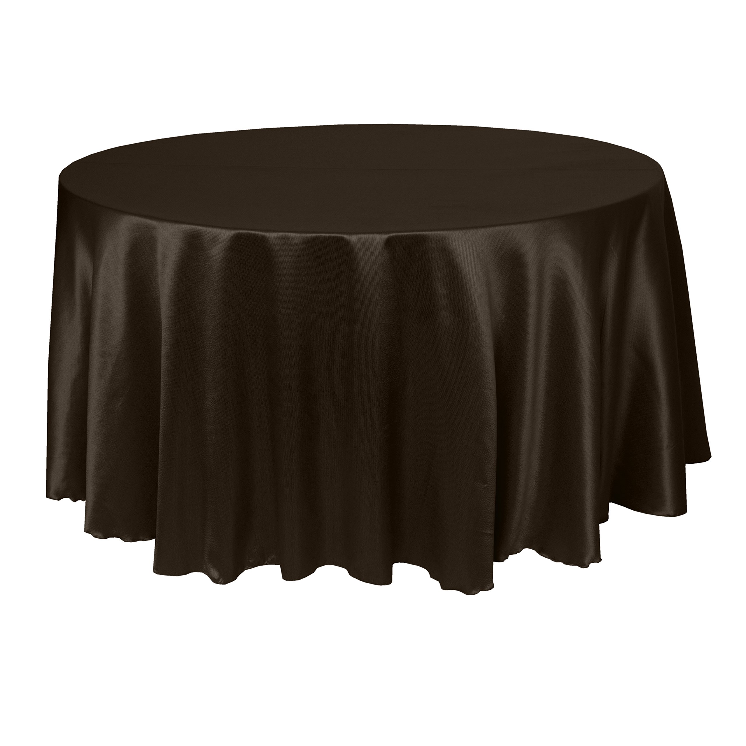 Premium 2-Pack Herringbone Pattern 96-Inch Round Tablecloth - Chocolate Brown for Elegant Dining, Weddings & Special Events