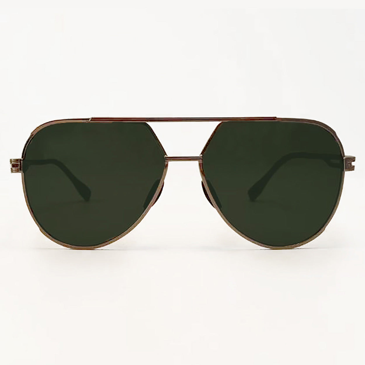 Untangled x Emily Tangle-Free Olive Aviator Sunglasses for Women - Polarized UV Protection - Fashionable Retro Pilot Shades for Driving, Beach & Outdoor Activities