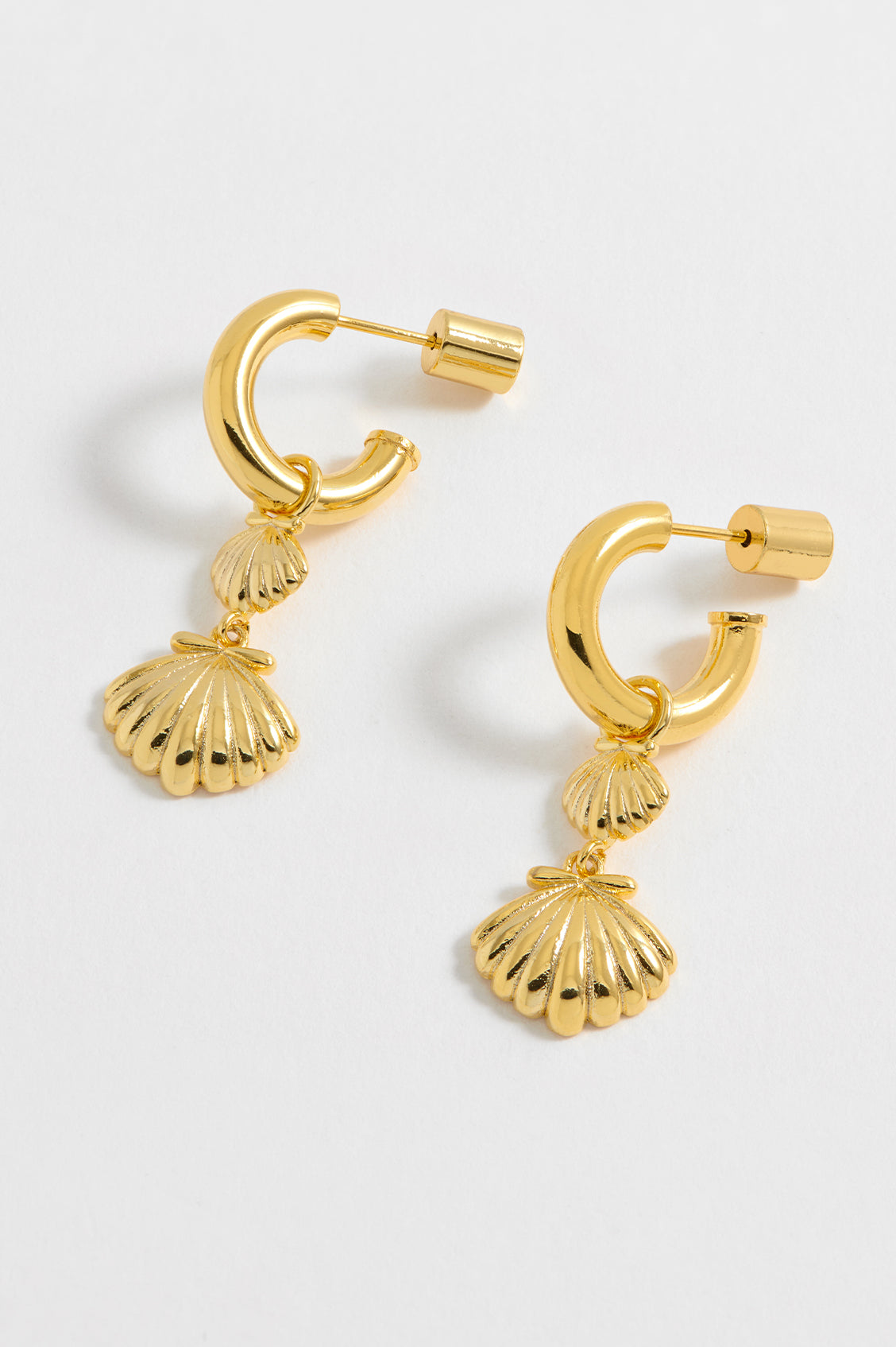 Shell Drop Hoops Earrings - Elegant Beach Jewelry for Women | Perfect for Summer Vacations, Beach Weddings & Boho Fashion