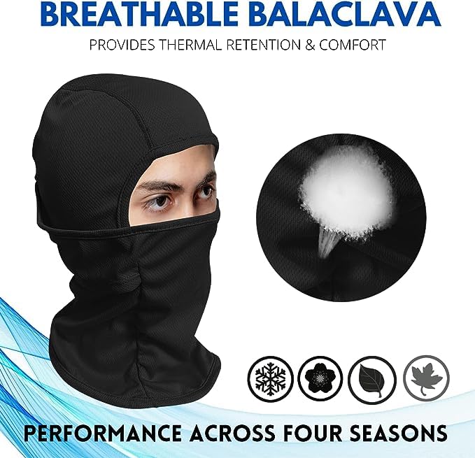 Cool Graphic Lettering Balaclava - Full Face Ski Mask for Snowboarding, Cycling & Outdoor Sports - Unisex Winter Face Cover for Men & Women - Perfect for Skiing, Motorcycling & Cold Weather Activities