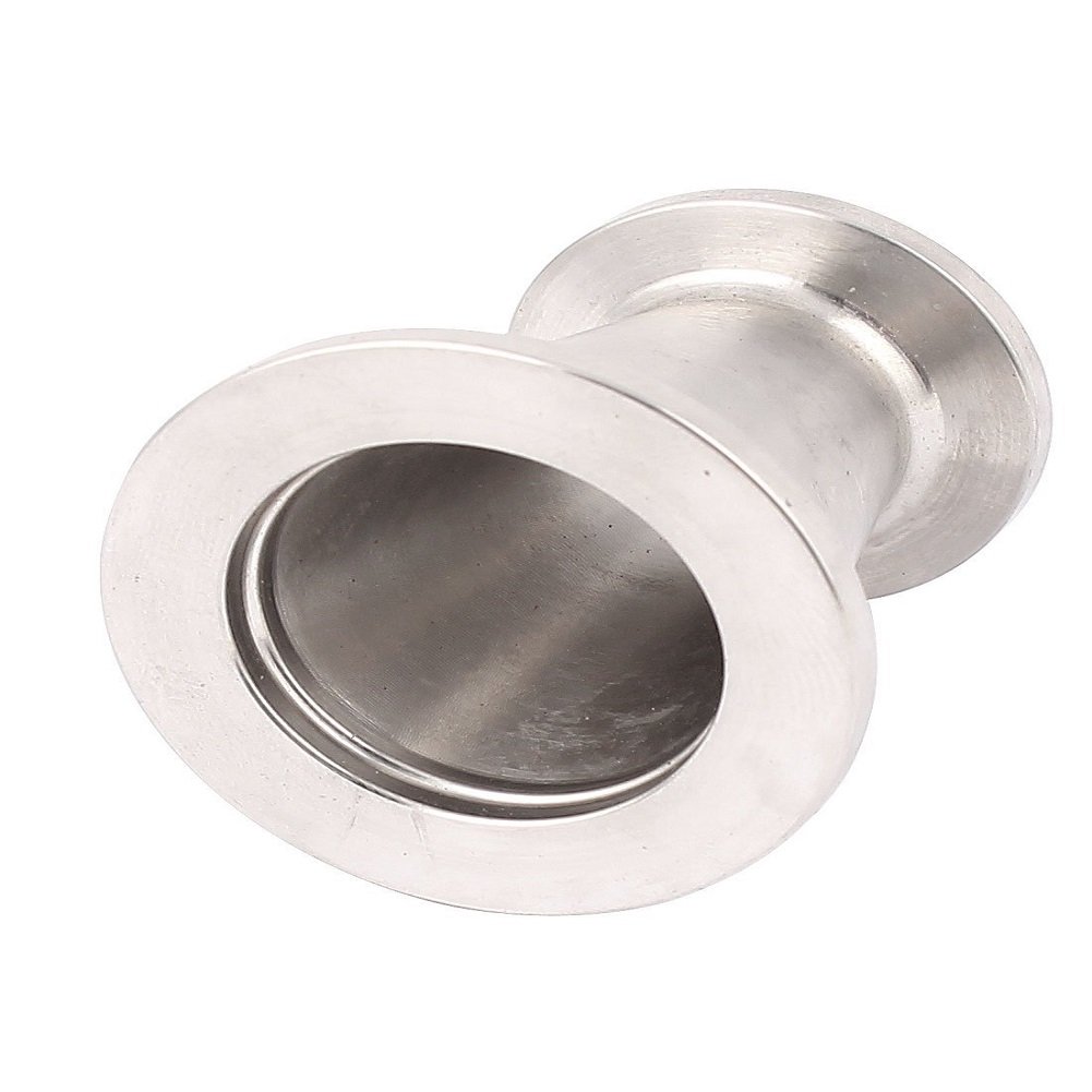 304 Stainless Steel Vacuum Conical Reducer Adapter - NW/KF-40 to NW/KF-25 Flange Fitting for Laboratory & Industrial Vacuum Systems
