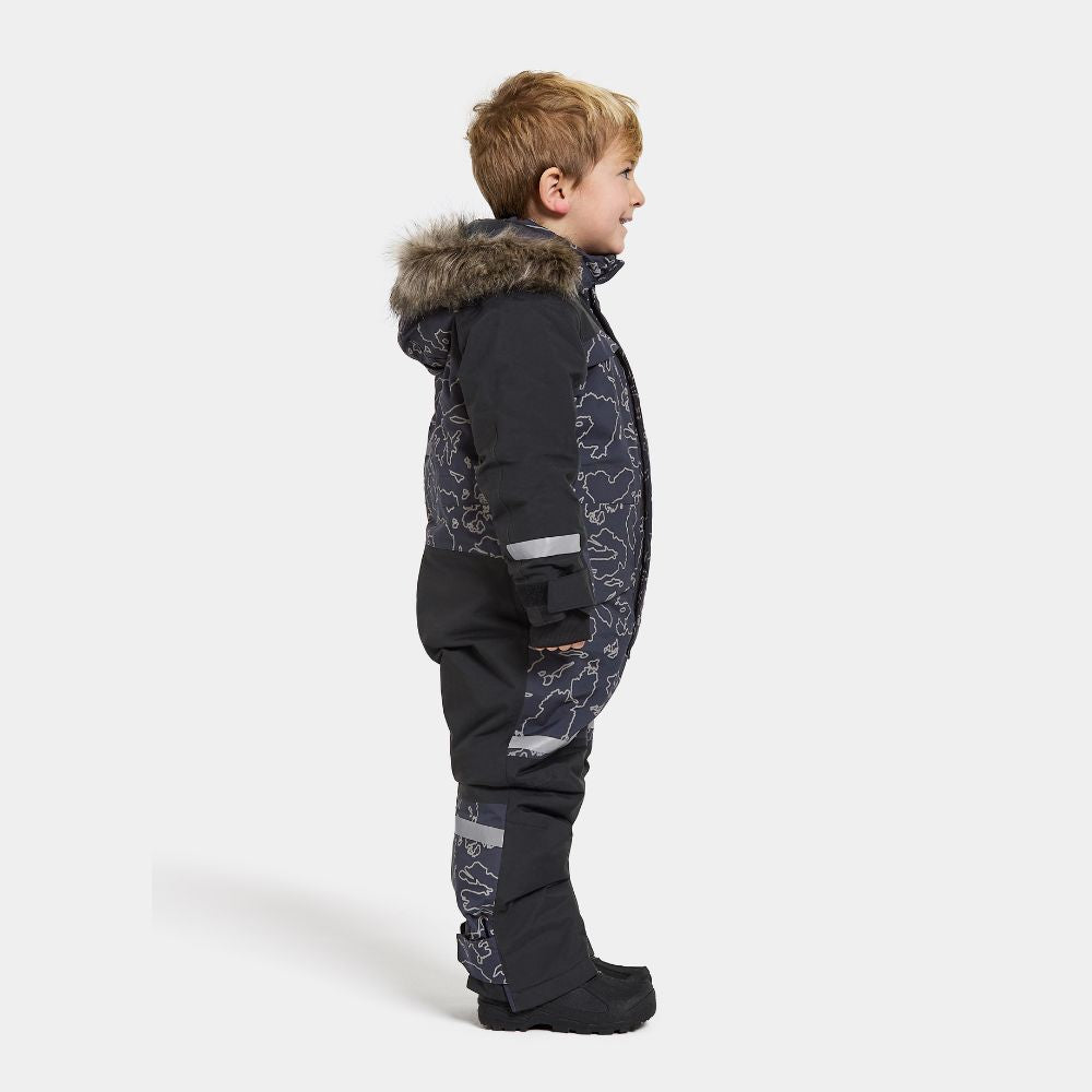 Didriksons Bjarven Special Edition Kids Snowsuit - Waterproof Winter Jacket & Pants Set with Reflective Details (Grundsun Navy) - Perfect for Skiing, Snowboarding & Outdoor Winter Activities