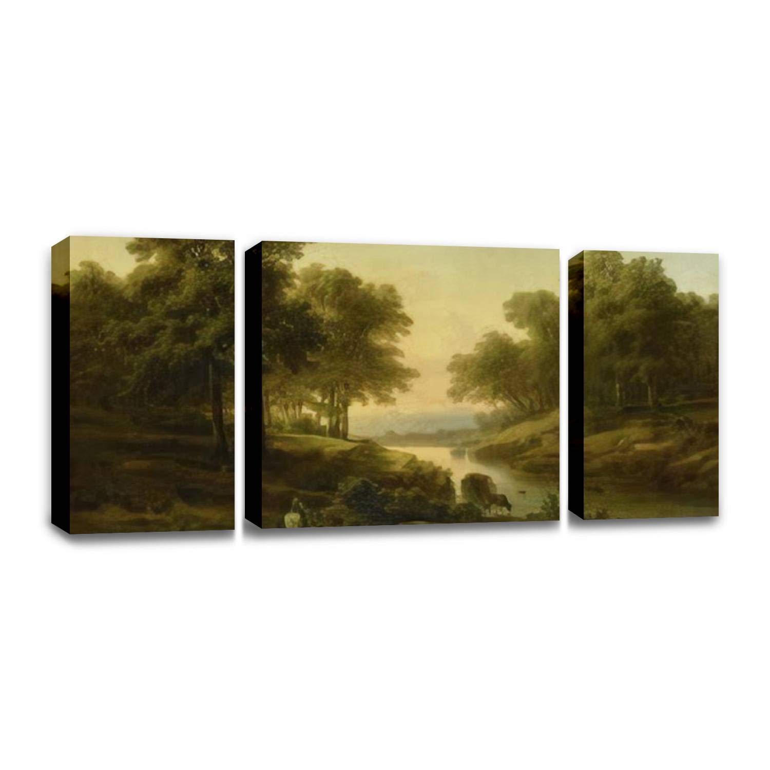 Alexandre Calame Landscape Oil Painting Reproduction - Dutch Art 1830 Canvas Wall Art Print, Modern Home Decor for Living Room & Office