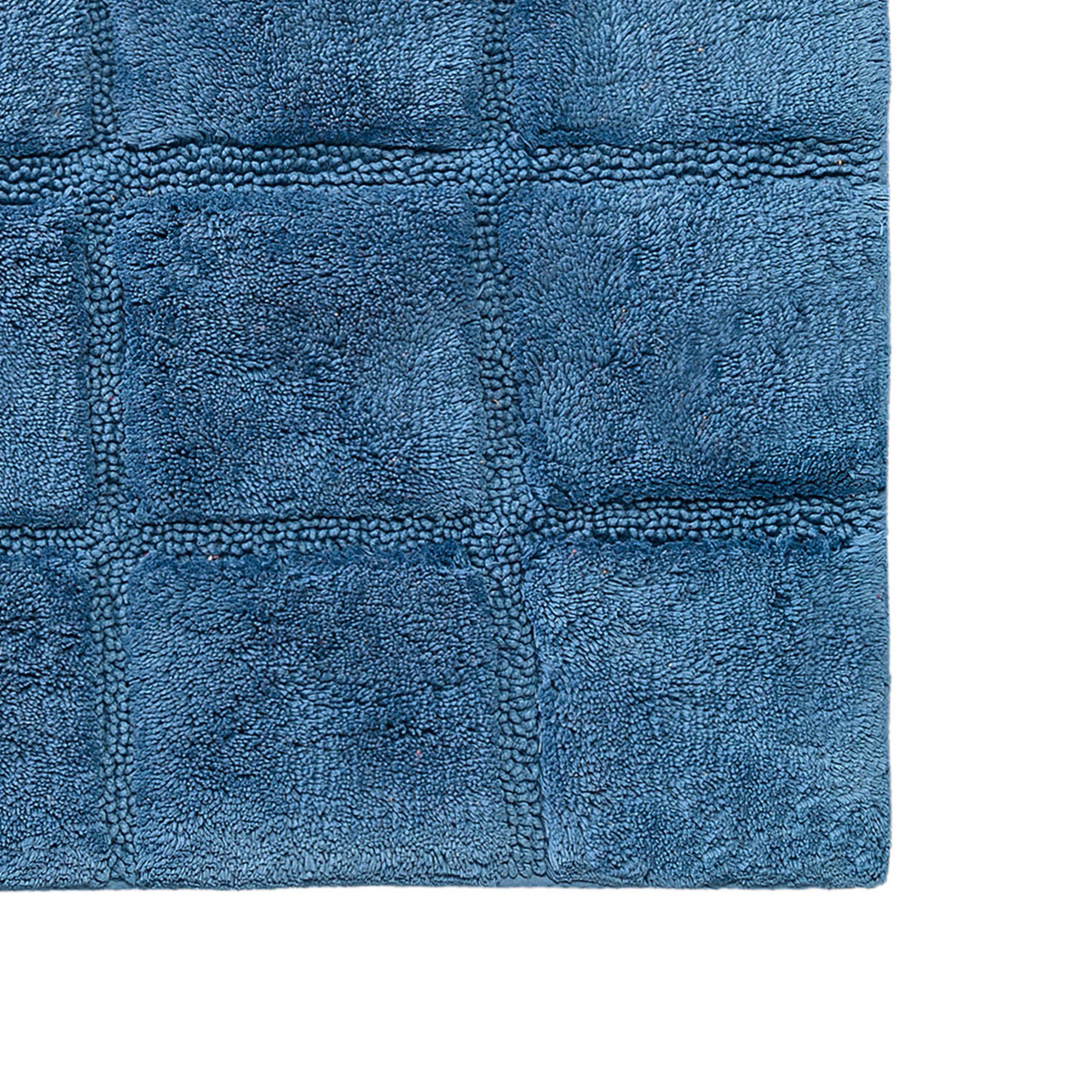 Premium 2-Piece Cotton Bath Rug Set - Soft, Non-Slip Checkered Design for Bathroom Safety and Comfort - Perfect for Bathroom, Shower, and Vanity Areas