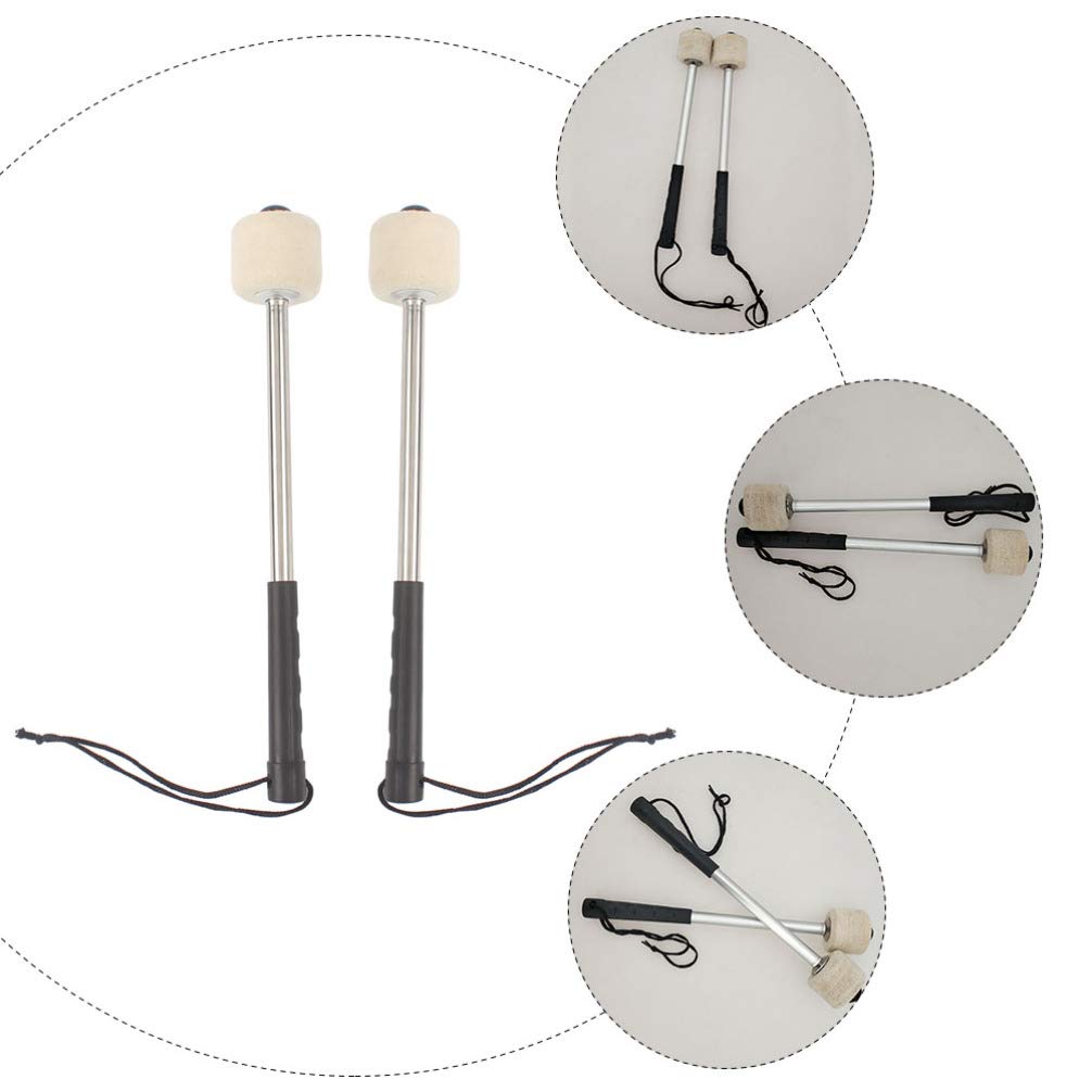 Professional Timpani Mallets with Felt Head & Stainless Steel Handle - Drum Mallet for Percussion Instruments | Perfect for Orchestras, Drum Kits & Music Classrooms