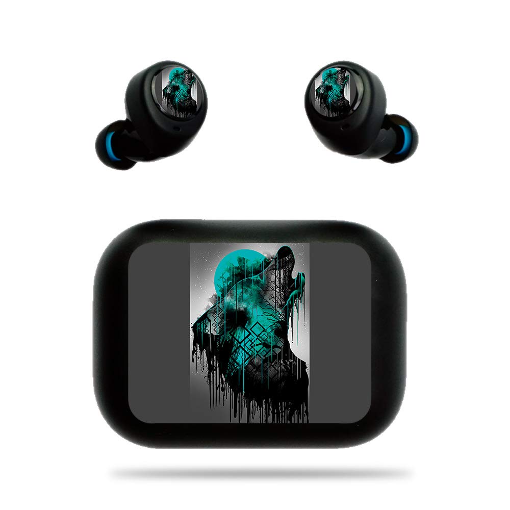 MightySkins Vinyl Decal Wrap Cover for Amazon Echo Buds - Under The Moon Design | Protective & Durable Skin | Easy to Apply & Remove | Made in USA | Perfect for Customizing & Protecting Your Wireless Earbuds