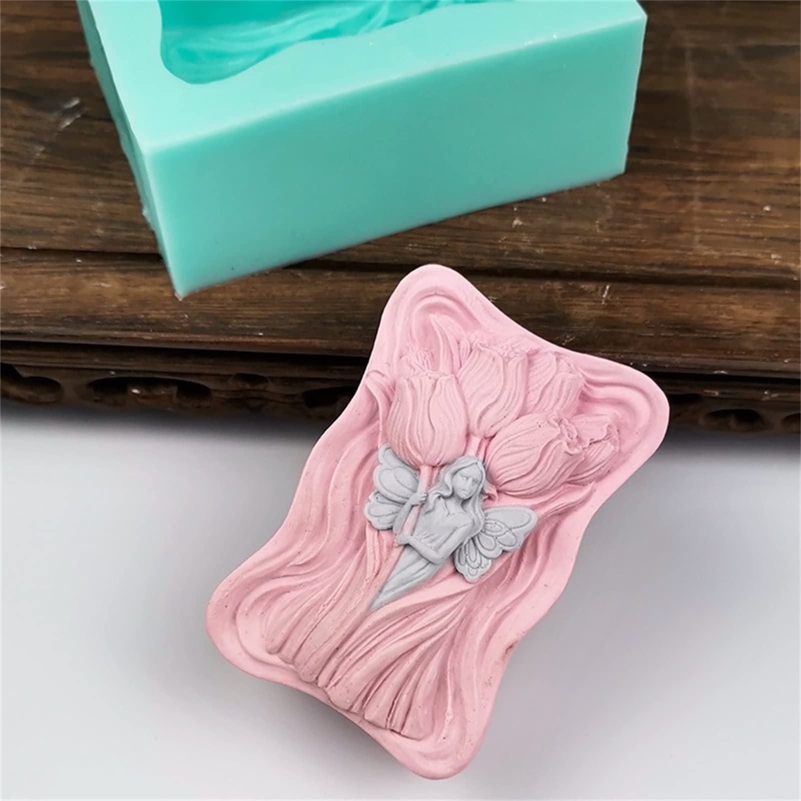 Fairy Guardian Flower Silicone Soap Molds - DIY Handmade Soap Making Supplies for Floral Crafts, Resin Art & Candle Making | Perfect for Home Decor, Wedding Favors & Gift Making by YSCEN