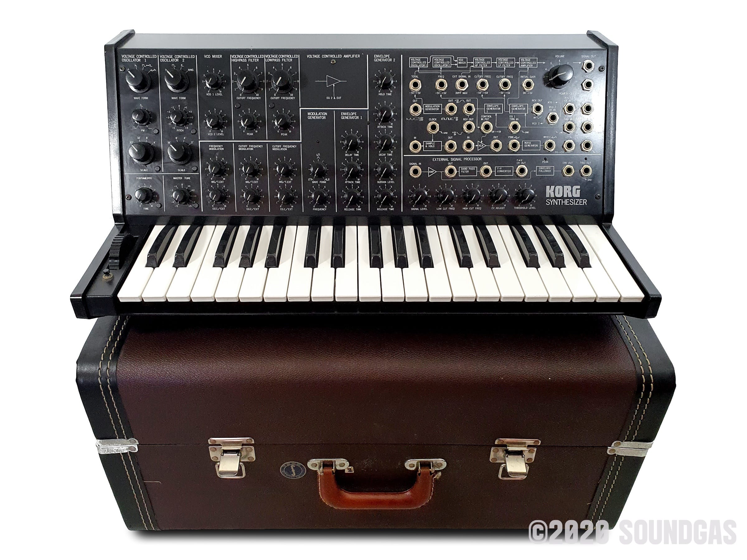 Korg MS-20 Vintage Analog Synthesizer with Hard Case - Perfect for Music Production, Live Performances & Studio Recording