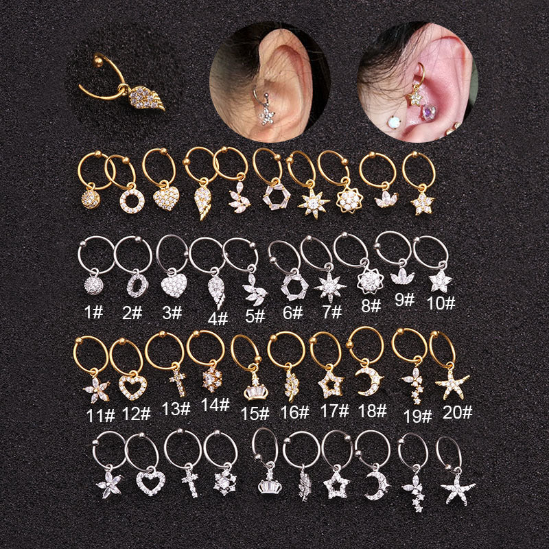 20G Surgical Steel Cartilage Hoop Earrings - Dangle Hoop Earrings for Women | HSPJ1936 | Perfect for Everyday Wear, Parties & Gifts