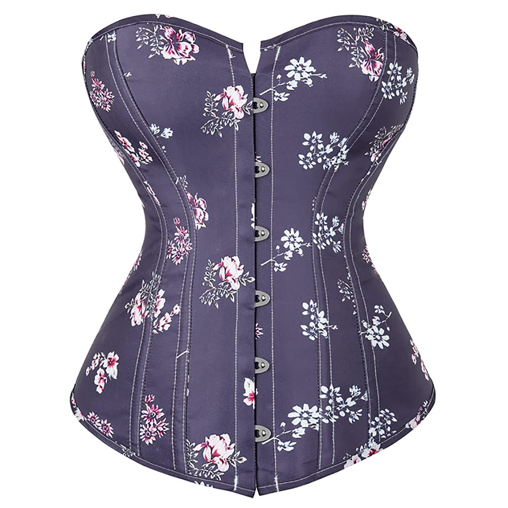 BAIXITE Women's Steampunk Gothic Corset Top - Victorian Bustier Lace-Up Corset for Punk Rock Outfits, Halloween Costume & Cosplay - Perfect for Gothic Parties, Renaissance Fairs and Themed Events
