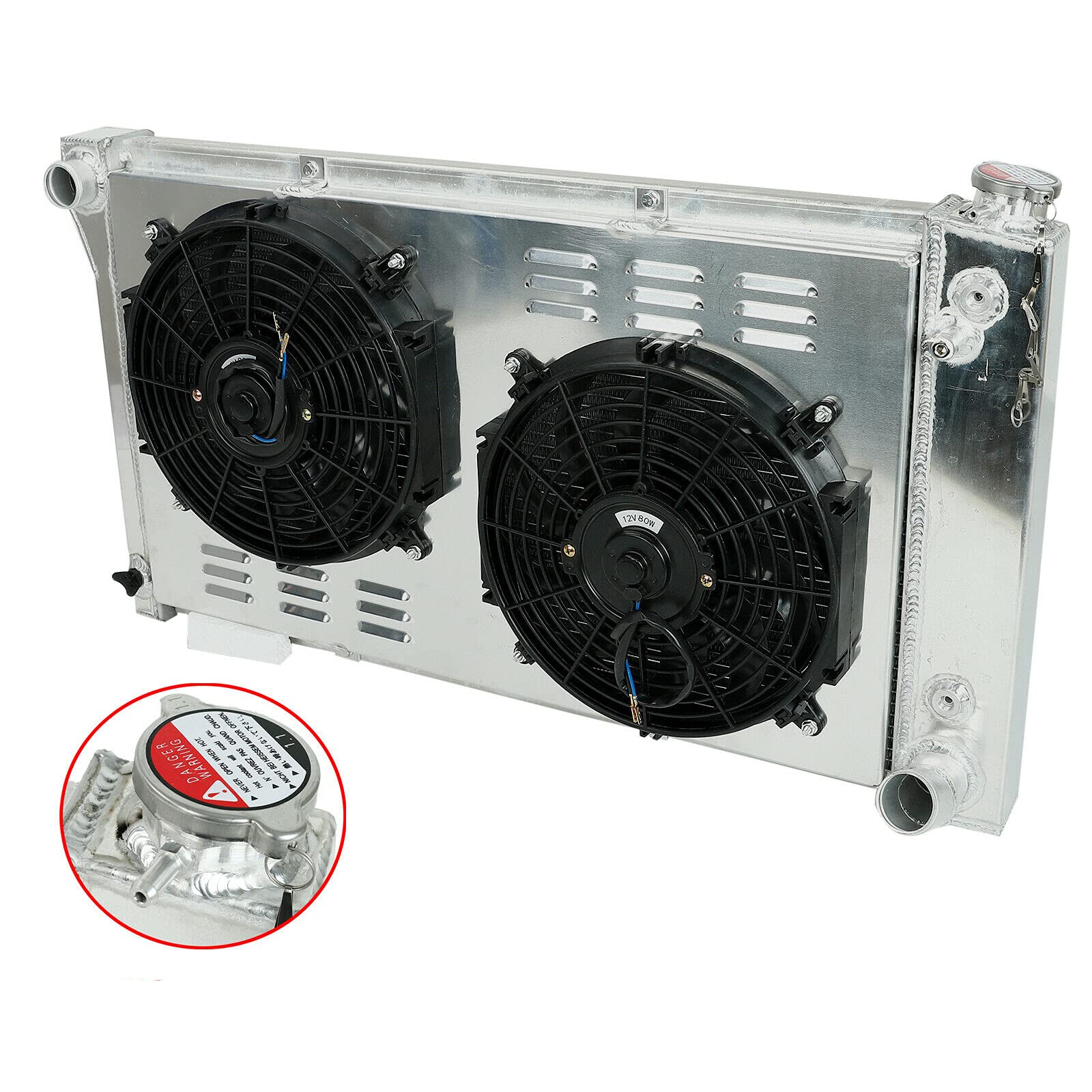 3 Row Aluminum Radiator with Dual 12