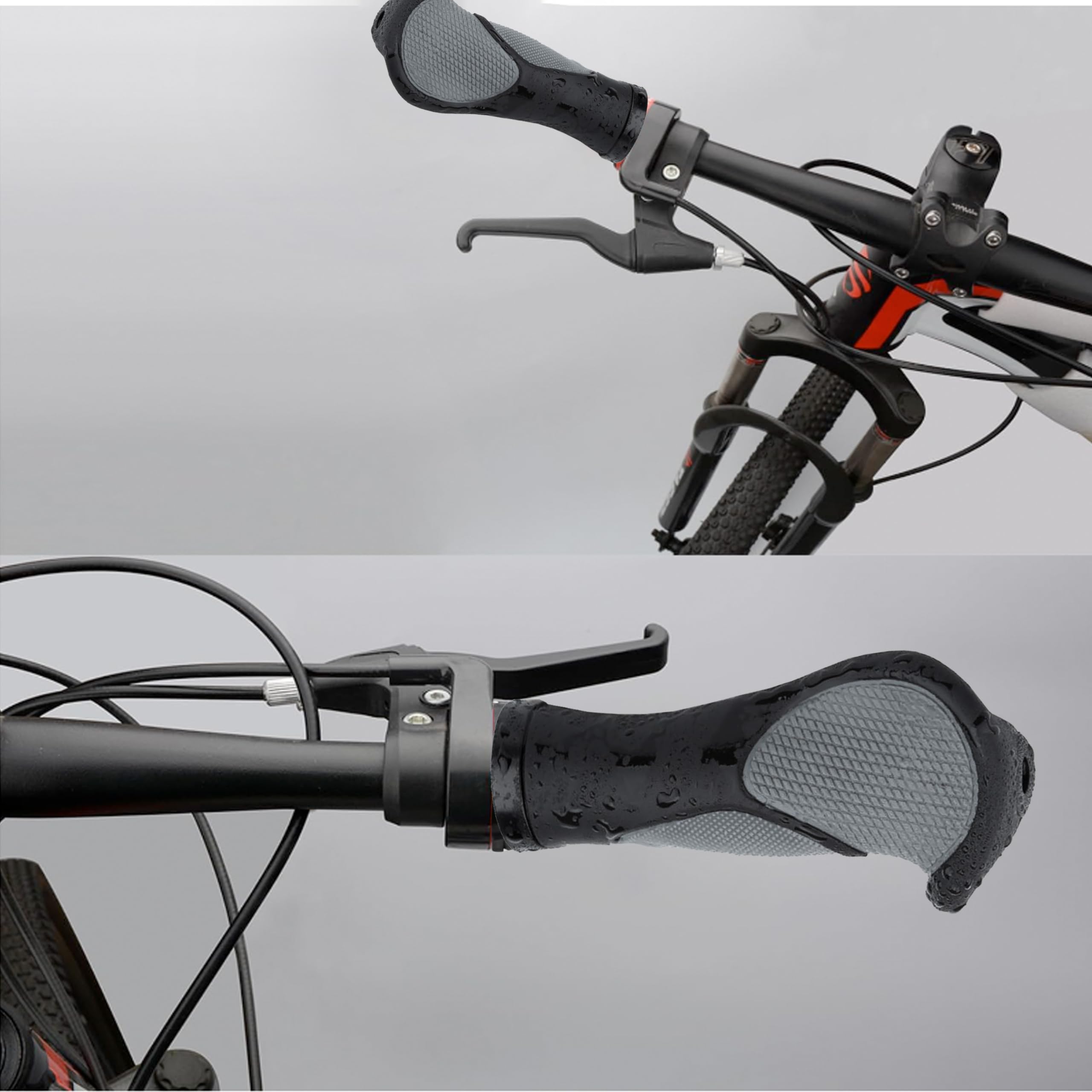 Himiway Ergonomic Lock-On Bike Handlebar Grips - Non-Slip Rubber Bicycle Handle Grip for E-Bike, Scooter & Foldable Bicycle - Perfect for Commuting, Mountain Biking & Urban Riding