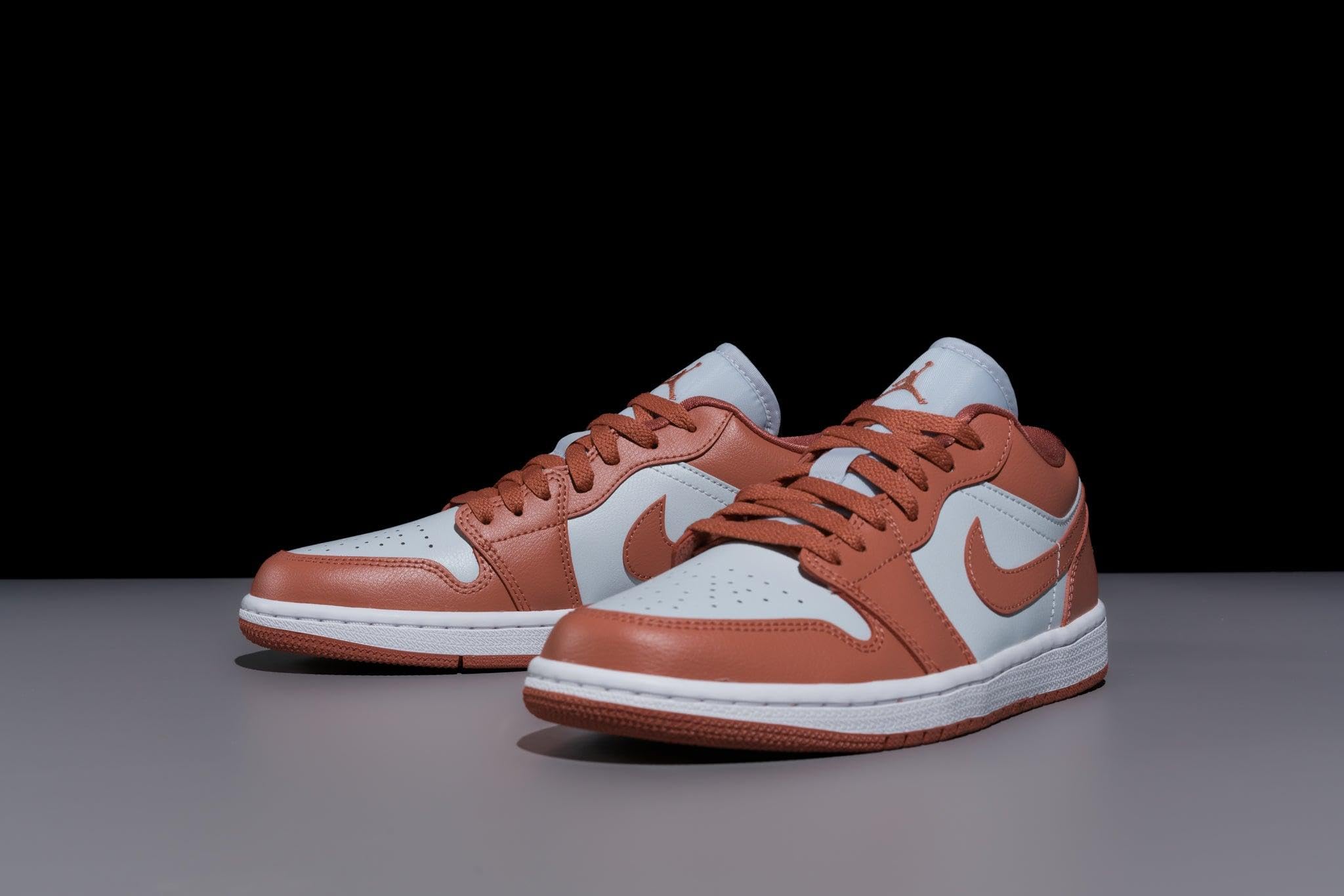 Nike Air Jordan 1 Low Women's Sneakers - Pure Platinum/Sky J Orange (DC0774-080) Size 7.5 | Casual Streetwear Shoes for Women | Perfect for Everyday Wear, Gym & Fashion Outfits