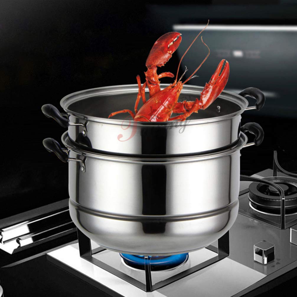 DOITOOL 3-Tier Stainless Steel Steamer Pot for Cooking, Steaming Vegetables, Soup & Dumplings – Perfect for Home Kitchen, Restaurants & Meal Prep