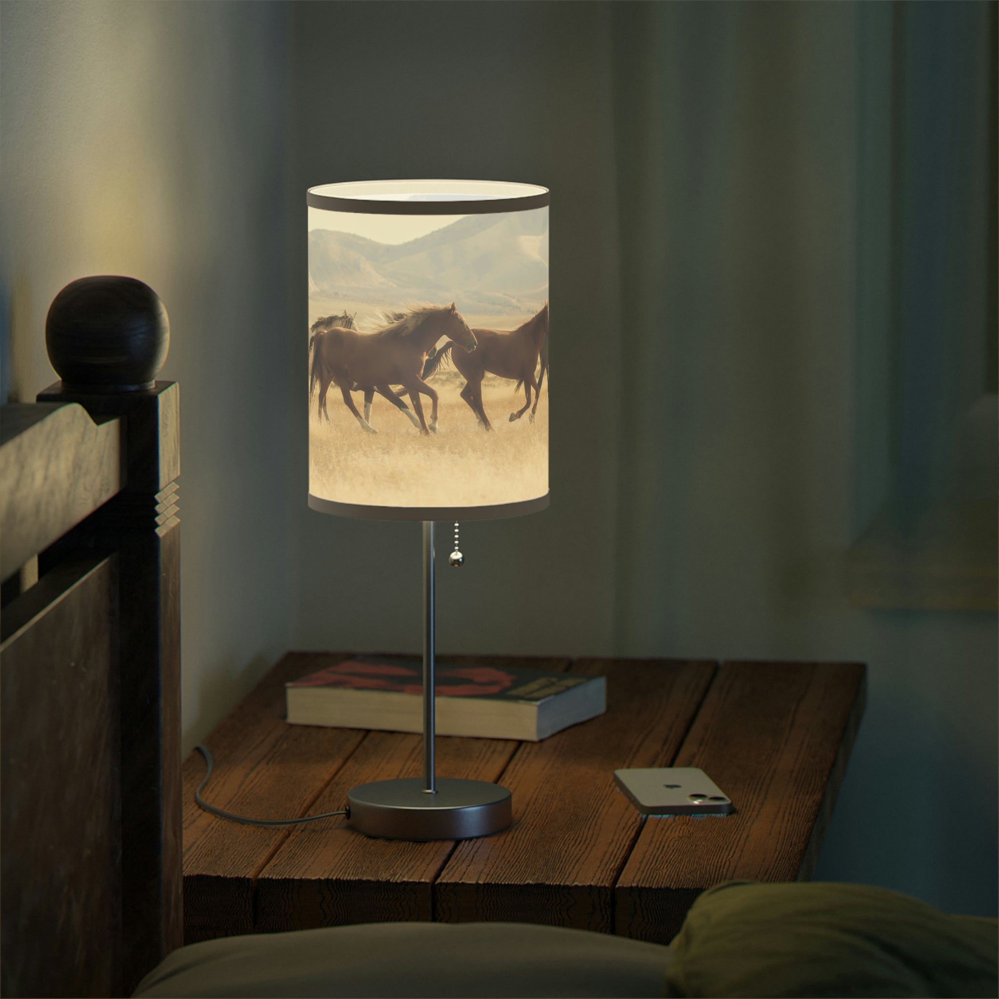Galloping Horse Table Lamp - Western Style Bedroom & Office Lighting for Home Decor - Perfect for Western Themed Rooms, Cowboy Decor, and Ranch Style Interiors