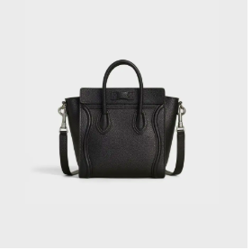 Celine Nano Luggage Tote Bag in Black | Premium Leather Handbag for Women | Perfect for Work, Travel & Everyday Use